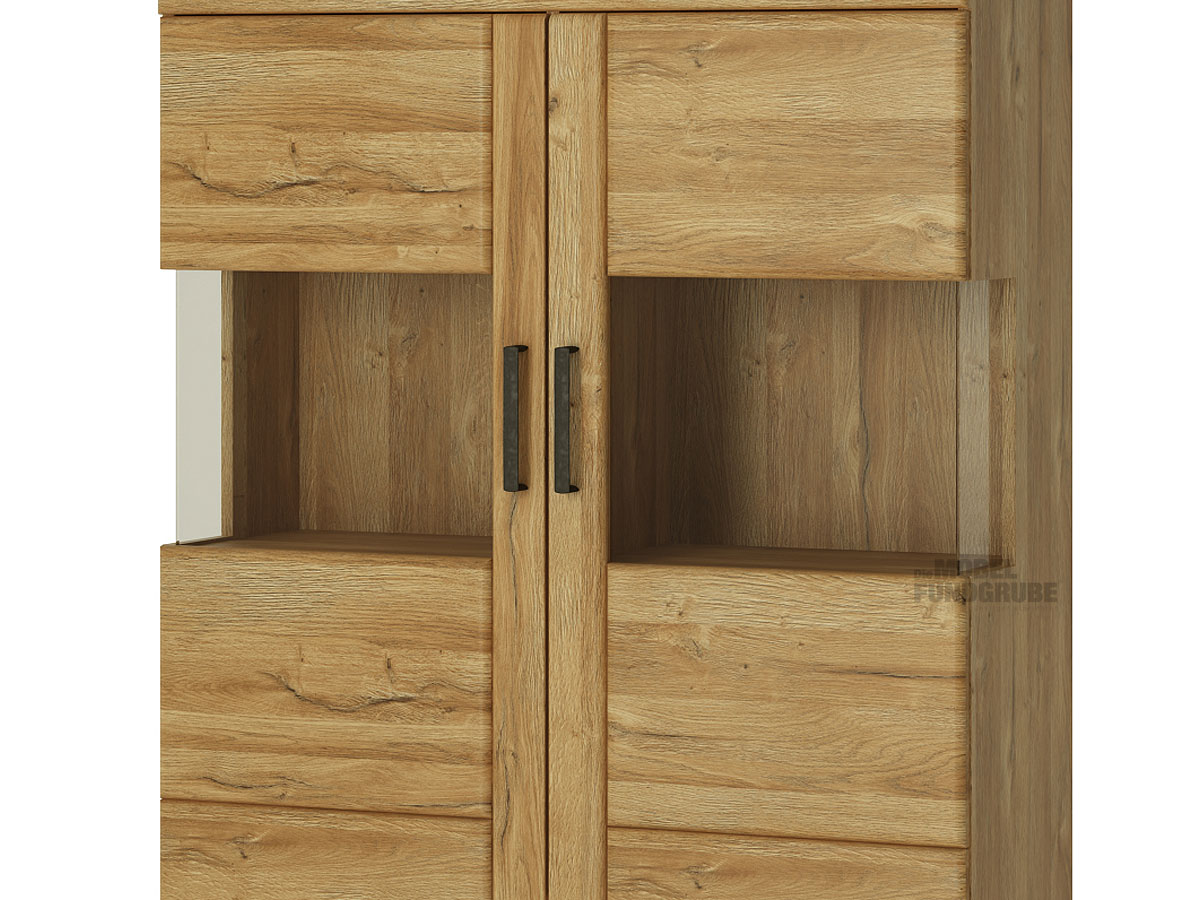 Vitrine Grandson Eiche 102 cm 2-türig - CORTINA