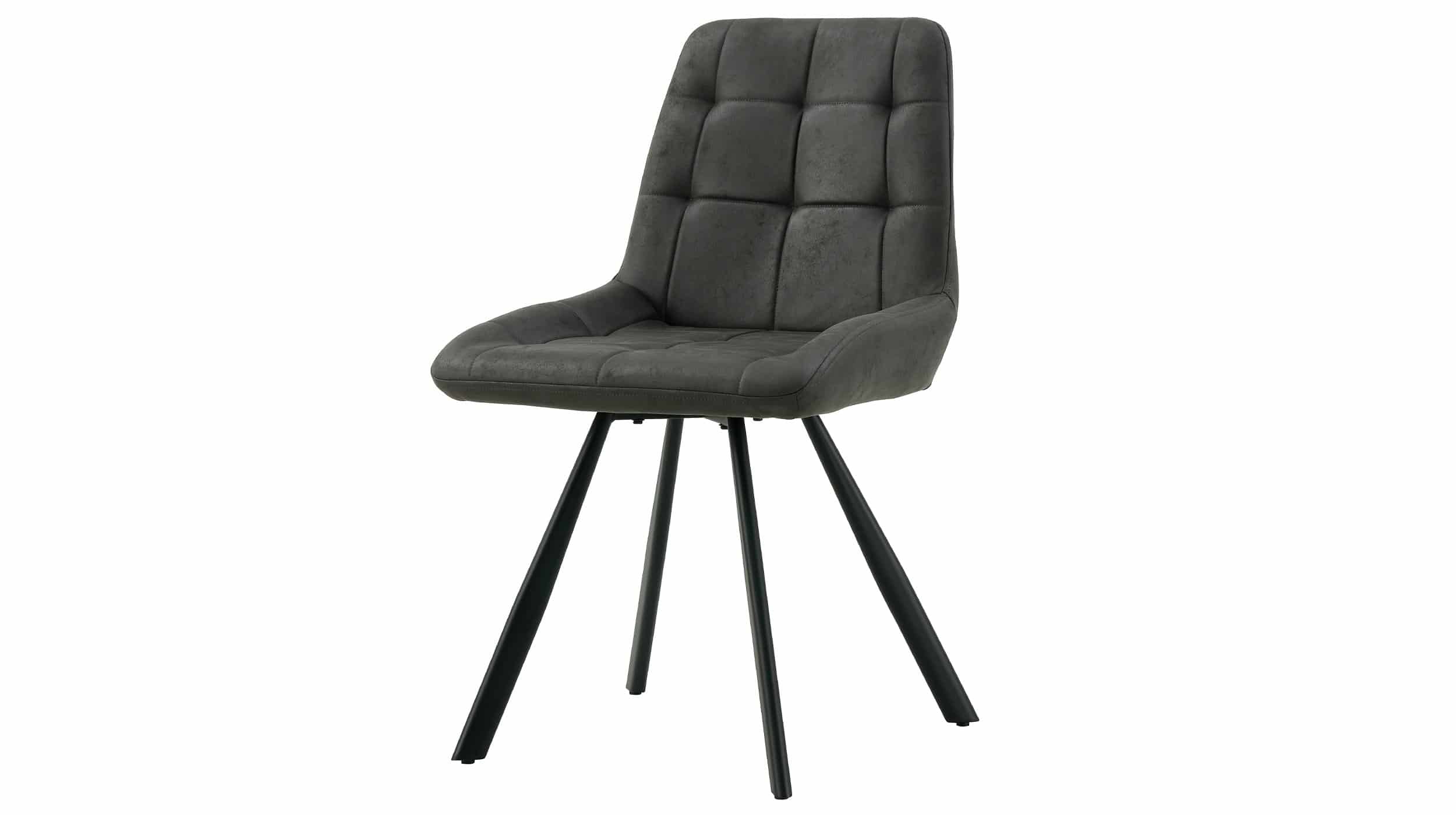 Polsterstuhl Schalenstuhl Microfaser anthrazit - ELLI Polsterstuhl Schalenstuhl Microfaser anthrazit - ELLI
