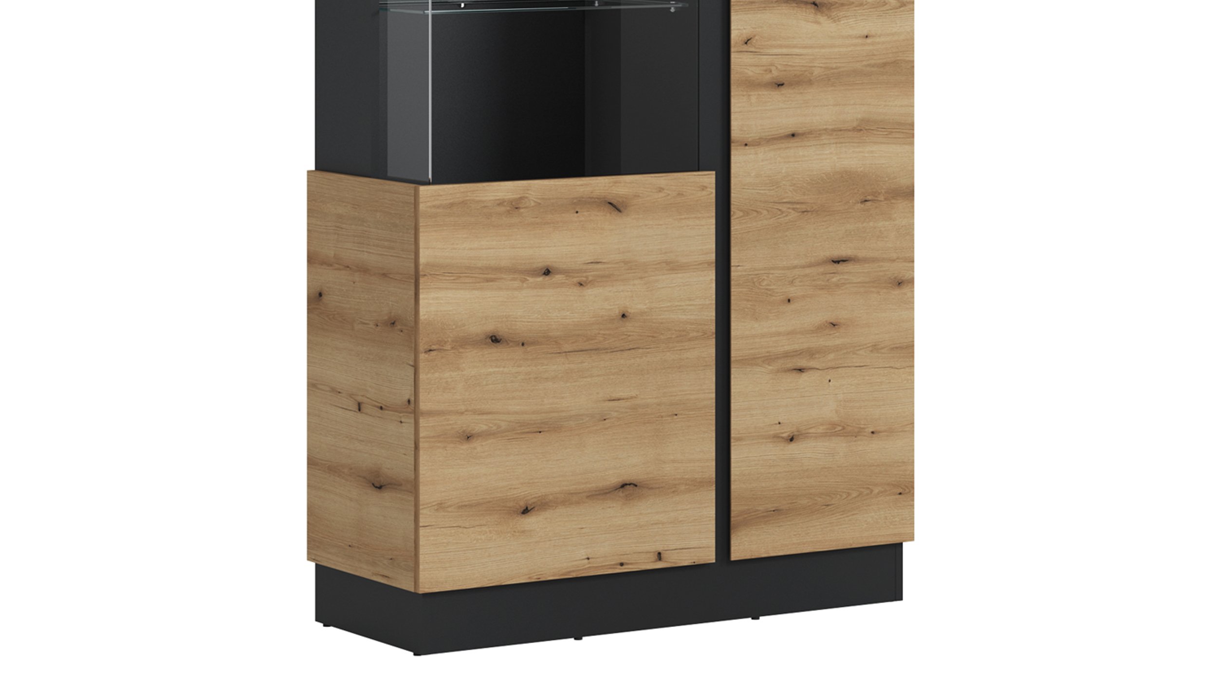 Vitrine Coast Evoke Eiche - grau 201 cm - CORTE