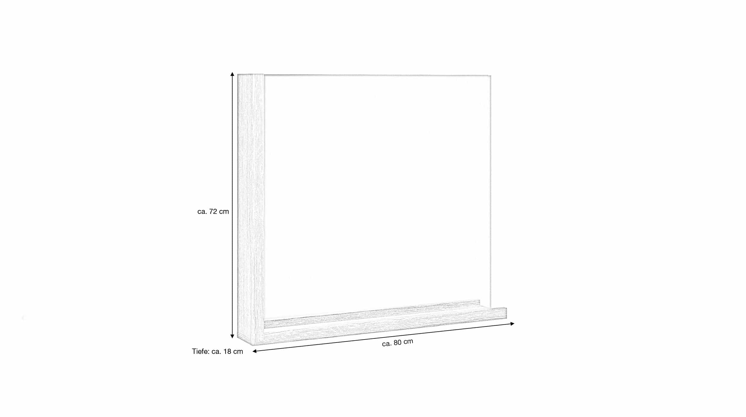 Wandspiegel Coast Evoke Eiche 80 x 72 cm - SYNNAX