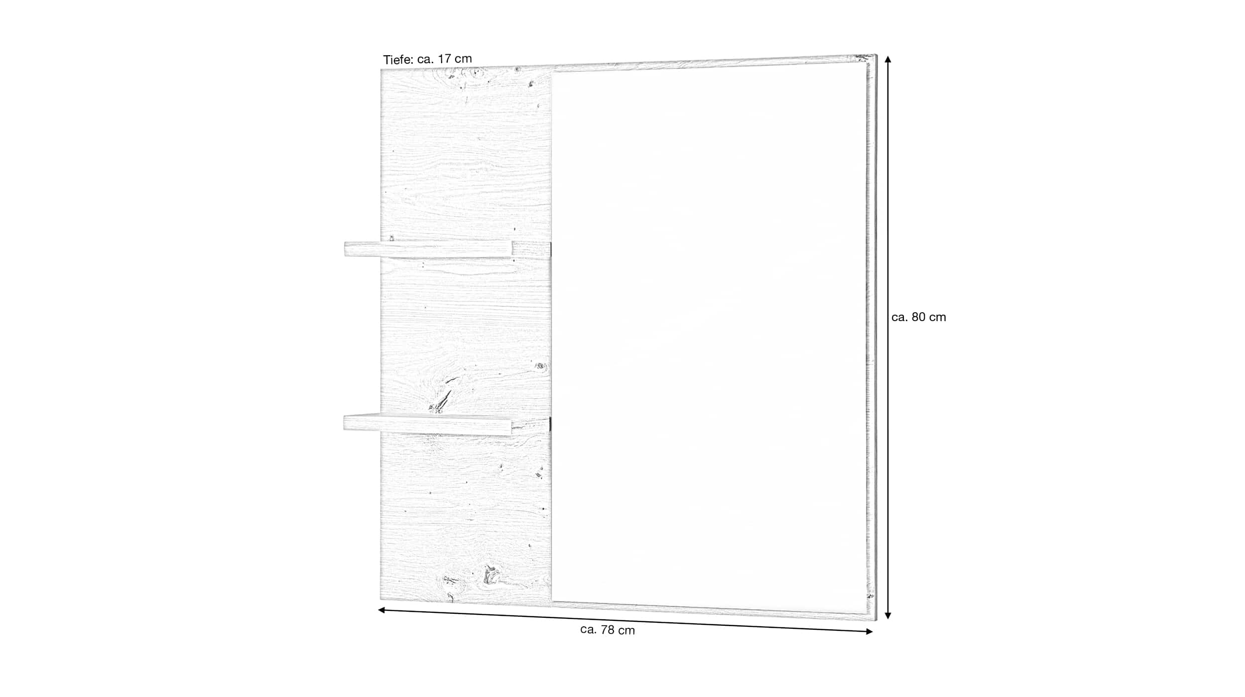 Wandspiegel Artisan Eiche 78 x 80 cm - BARI