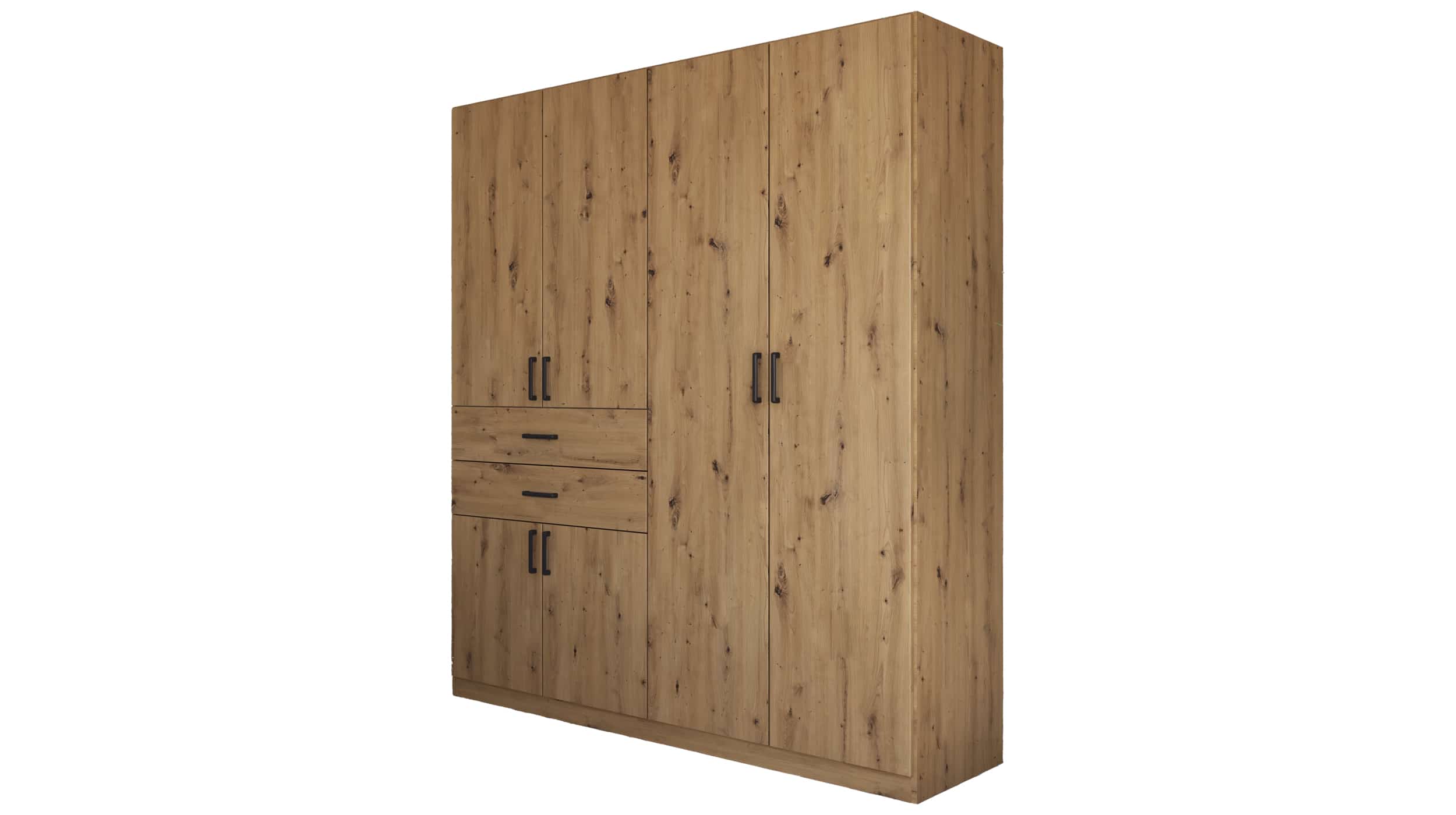 Kleiderschrank Artisan Eiche - 181 cm - rauch - MAIKA Kleiderschrank Artisan Eiche 181 cm 6-türig - MAIKA