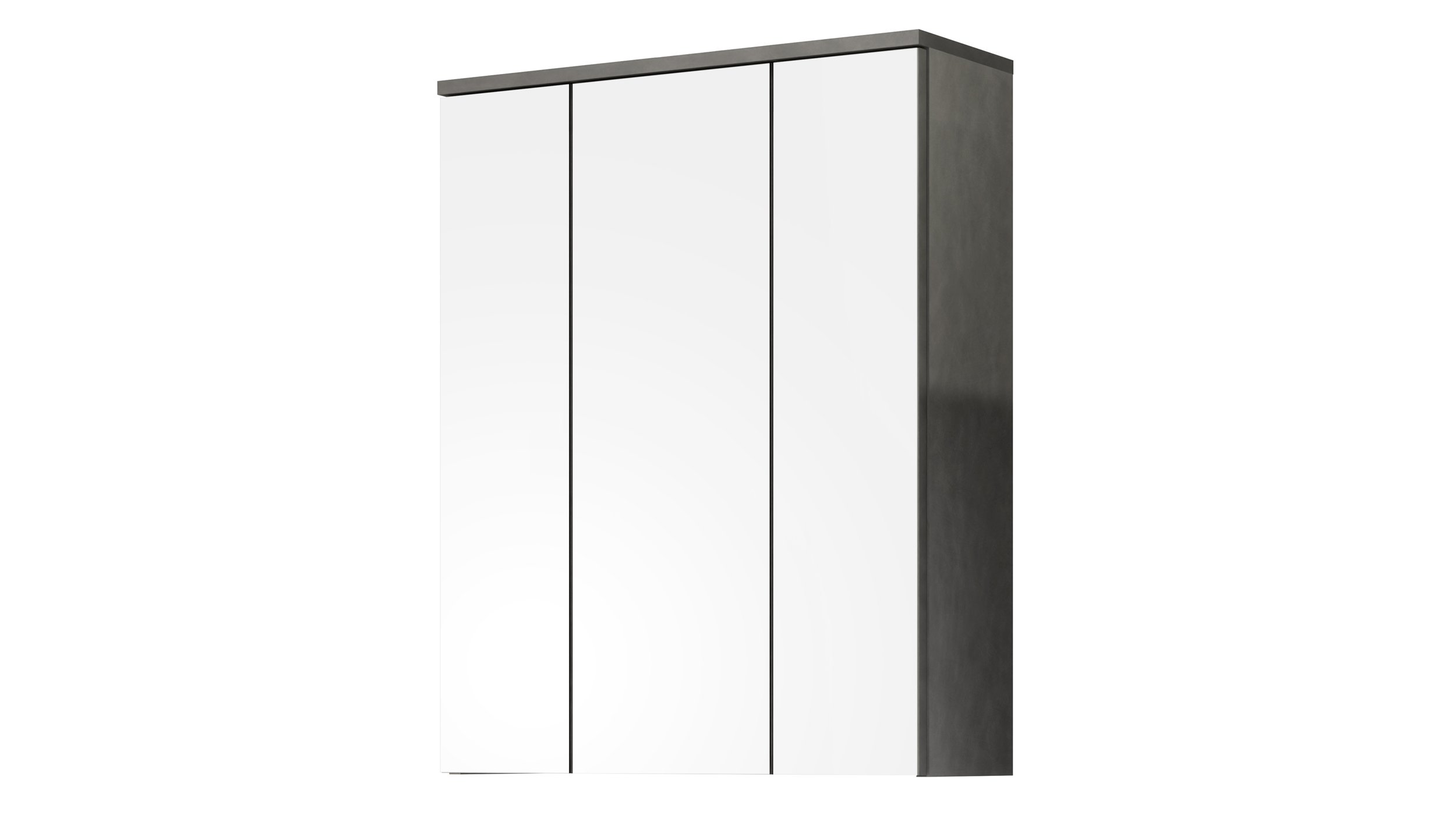 Spiegelschrank mit 3 Spiegeltüren Rauchsilber 60 cm - BLAKE Spiegelschrank mit 3 Spiegeltüren Rauchsilber 60 cm - BLAKE