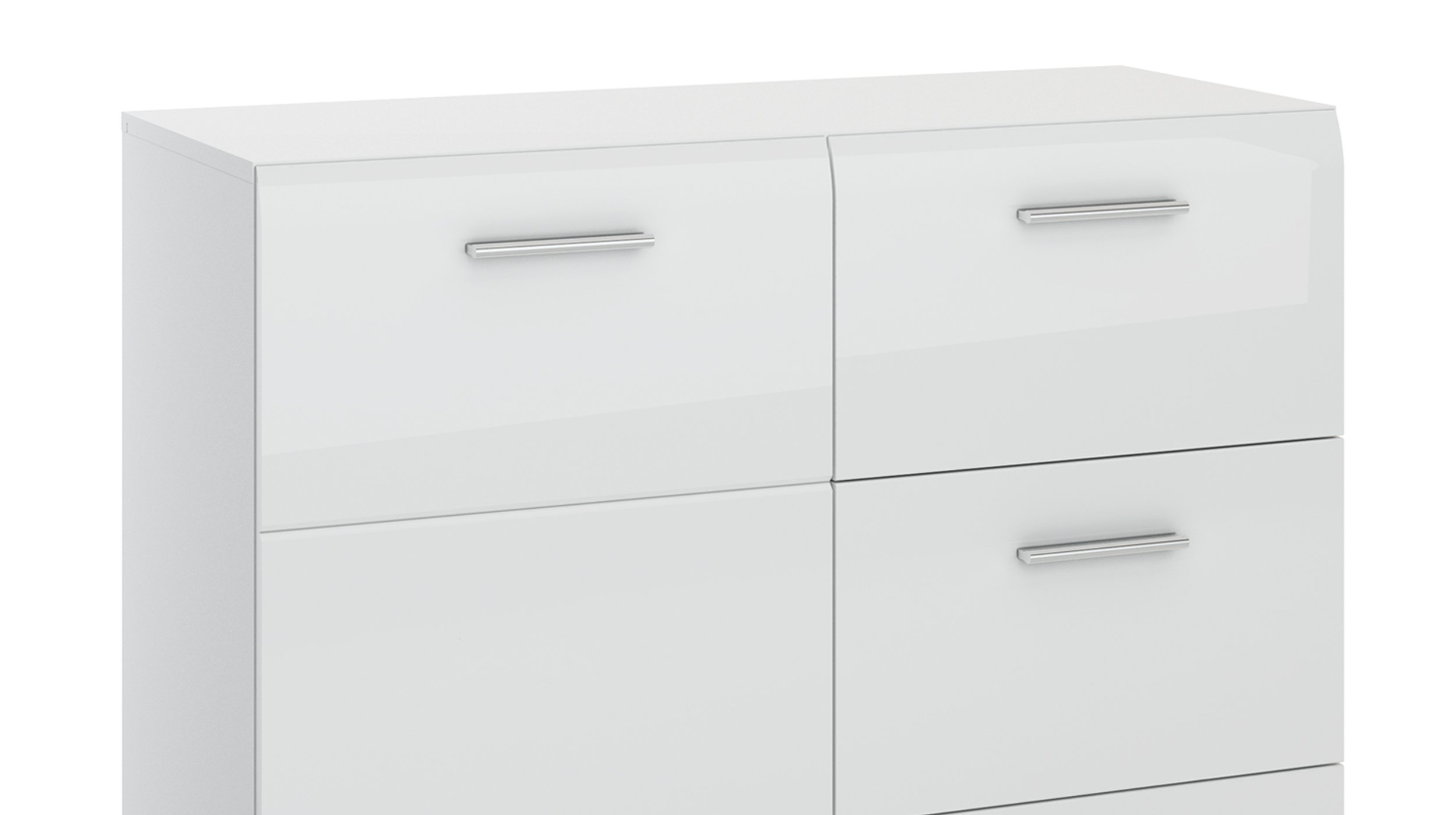 Kommode weiß hochglanz 96 cm 1-türig - MERANO