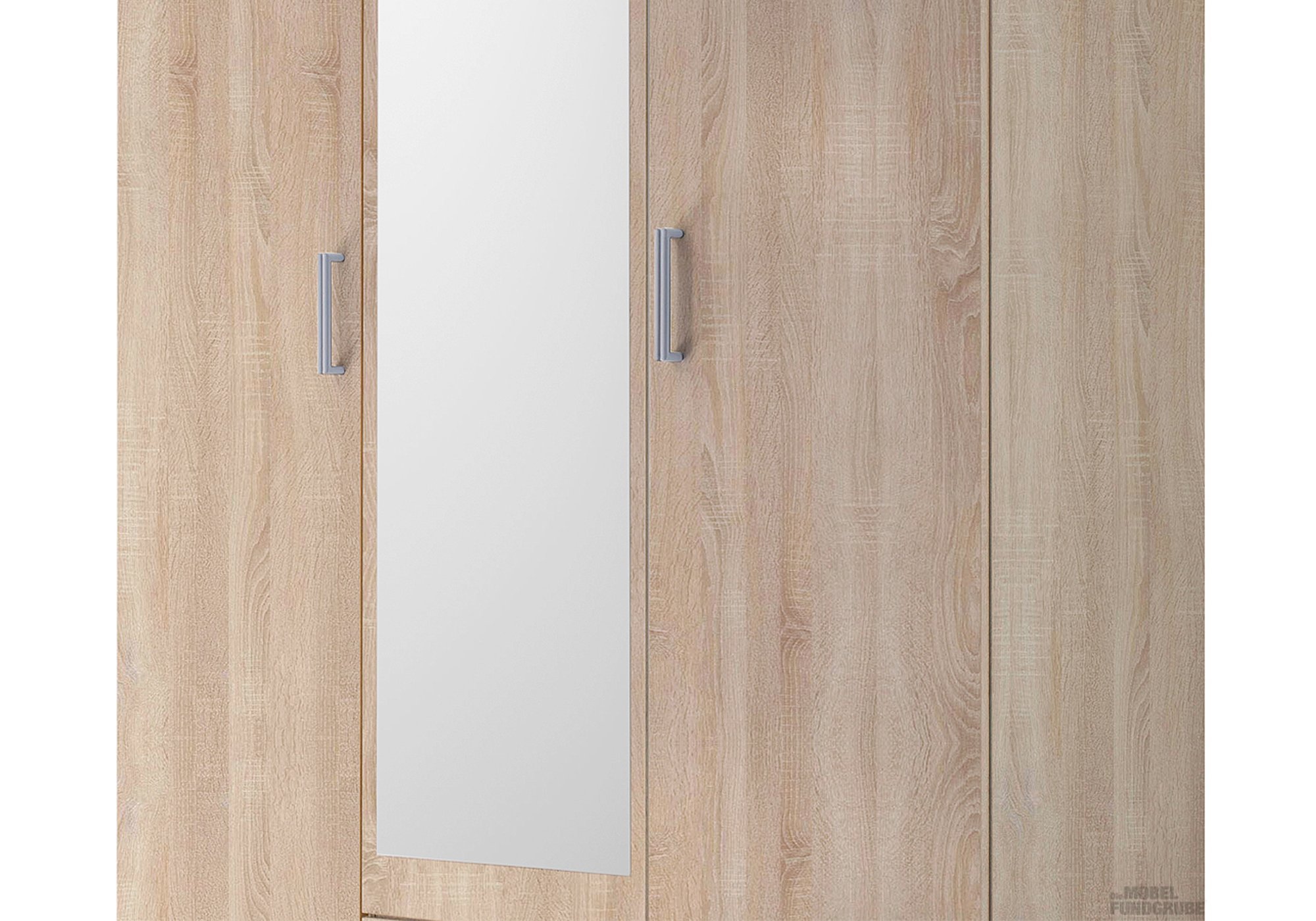Kleiderschrank mit Spiegel - Sonoma Eiche - 120 cm - KARL