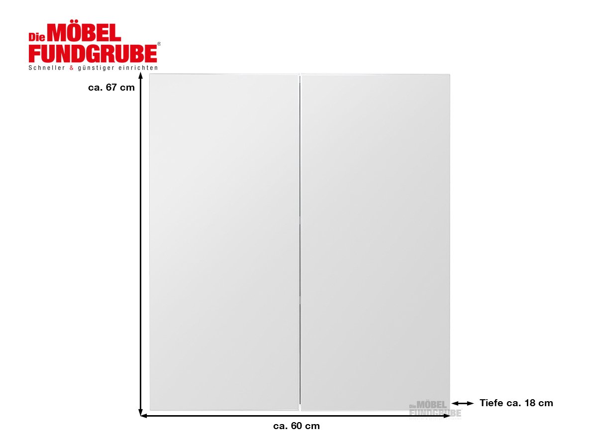 Spiegelschrank Rauchsilber 60 cm - LINE