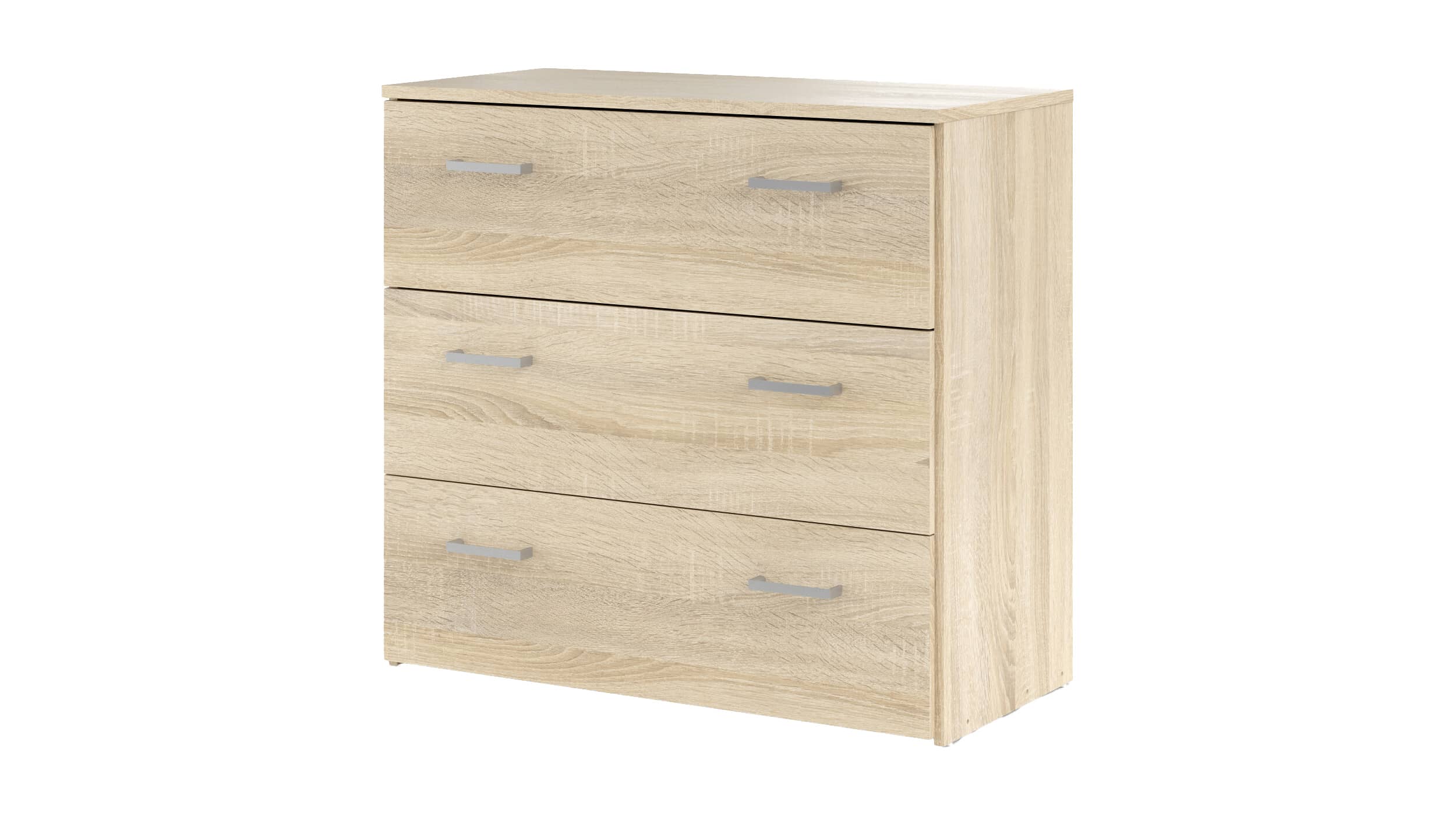 Kommode mit 3 Schubladen Eiche 74 x 70 cm - SPACE Kommode mit 3 Schubladen Eiche 74 x 70 cm - SPACE