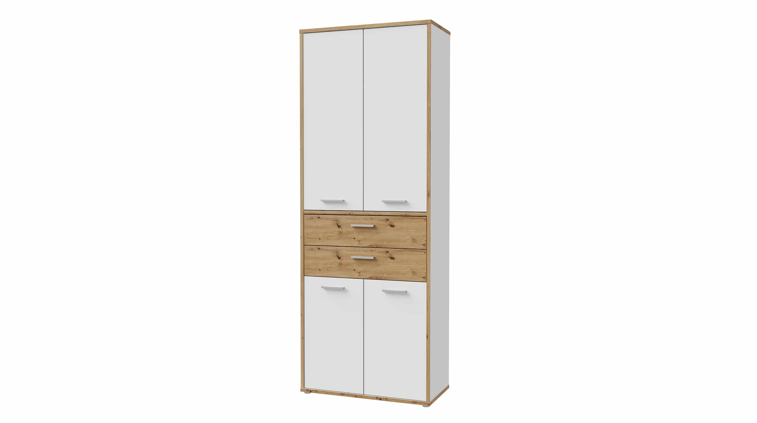 Mehrzweckschrank weiß - Artisan Eiche 85 x 226 cm - KEFLAVIK Mehrzweckschrank Artisan Eiche - weiß 85 x 226 cm - KEFLAVIK