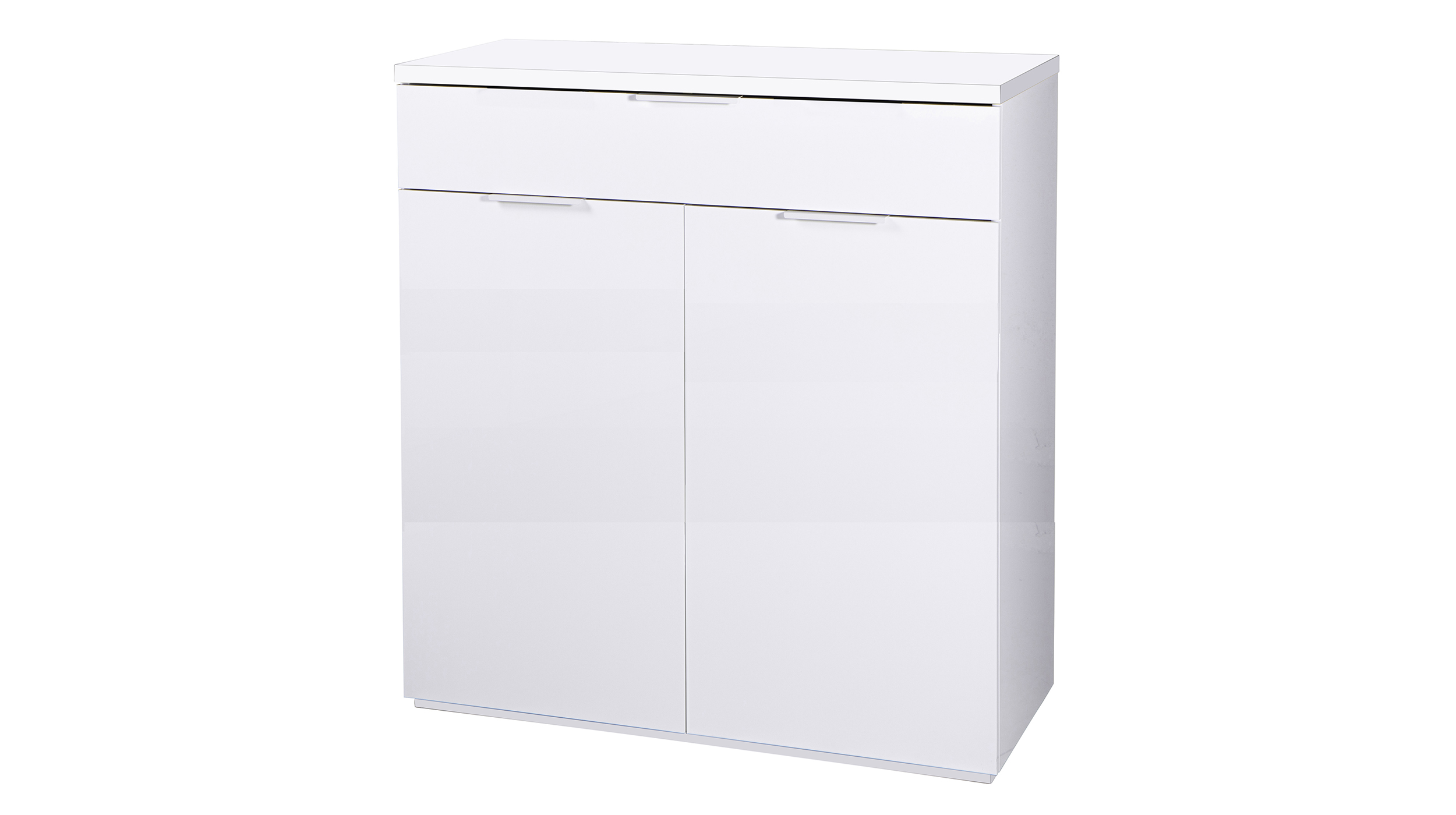 Schuhschrank weiß hochglanz 82 x 102 cm 2 Türen - MUNDI Schuhschrank weiß hochglanz 82 x 102 cm 2 Türen - MUNDI