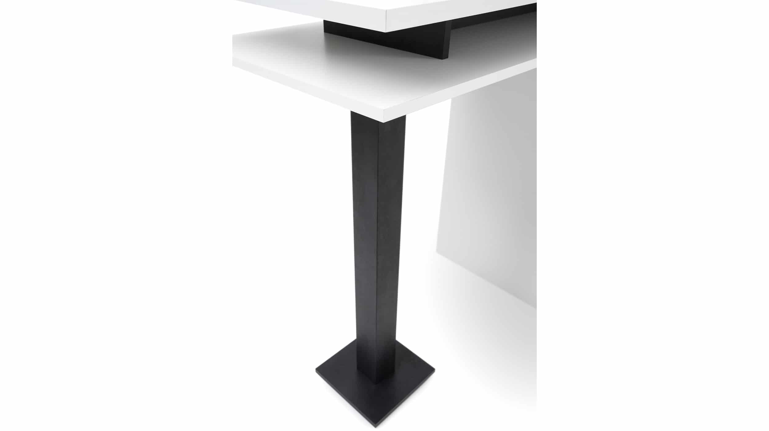 Bartisch weiß - Betonoptik 108 x 50 cm rechteckig - BAY
