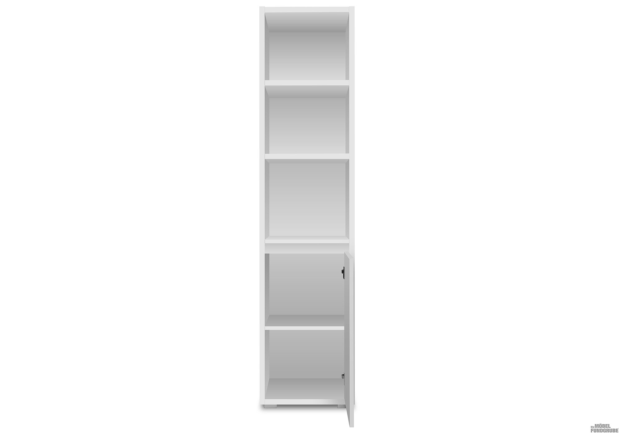 Bücherregal Standregal weiß 45 x 191 cm 1 Schranktür - IMAGE