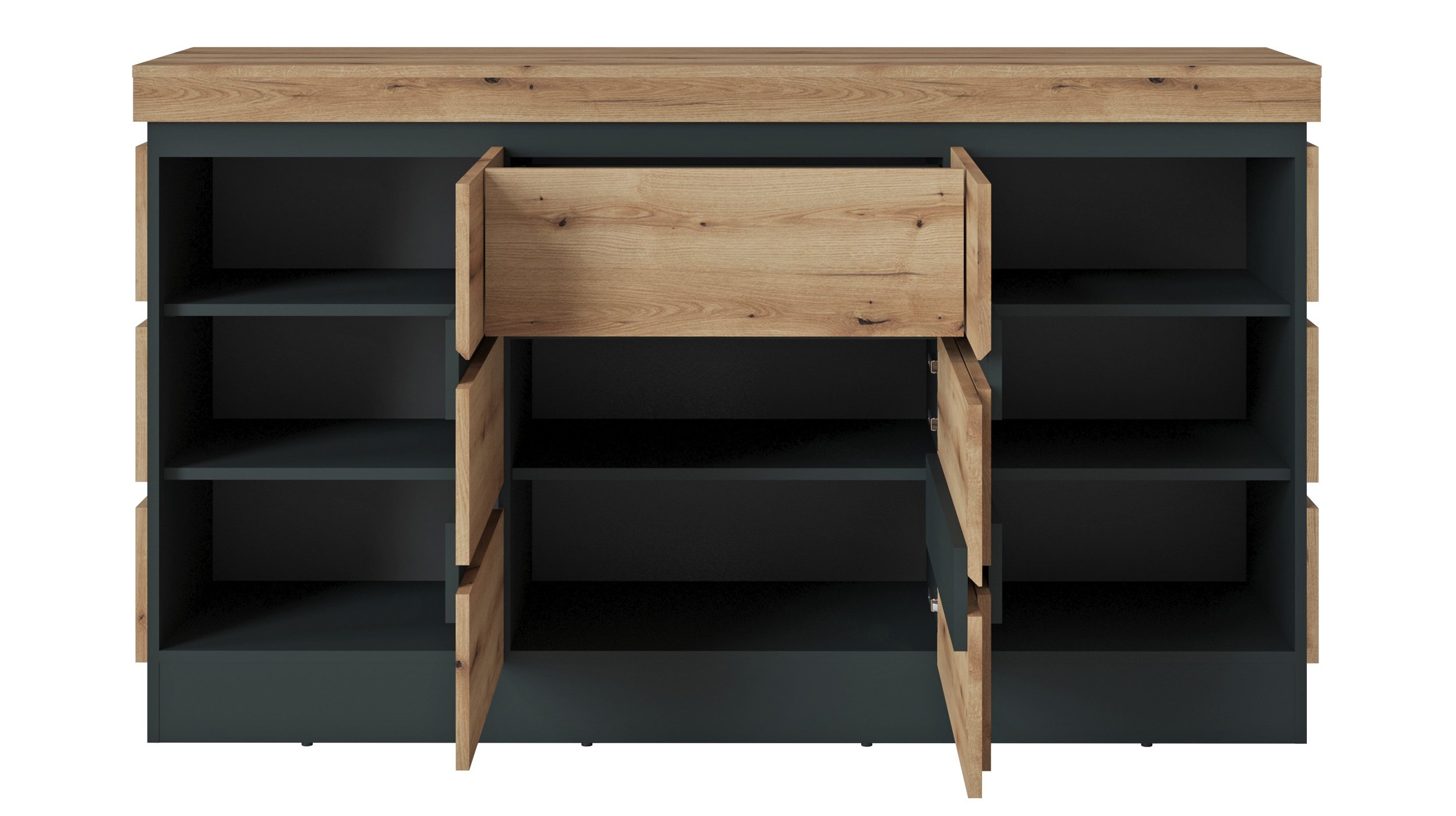Kommode Coast Evoke Eiche - grau 161 cm - CORTE