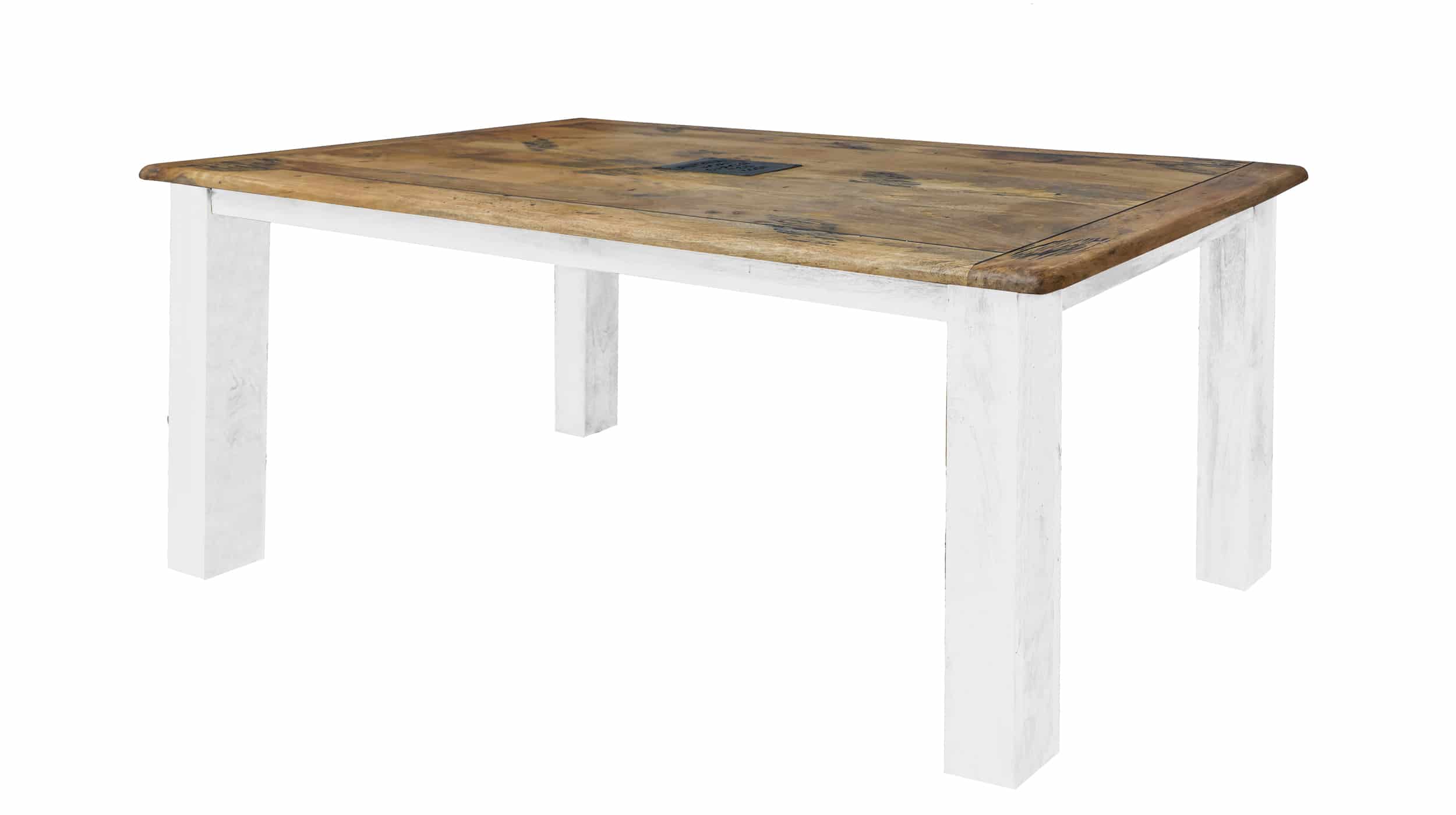 Esstisch 180 x 90 cm Massivholz Mango weiß - EMANUEL Esstisch 180 x 90 cm Mango massiv lackiert - Emanuel