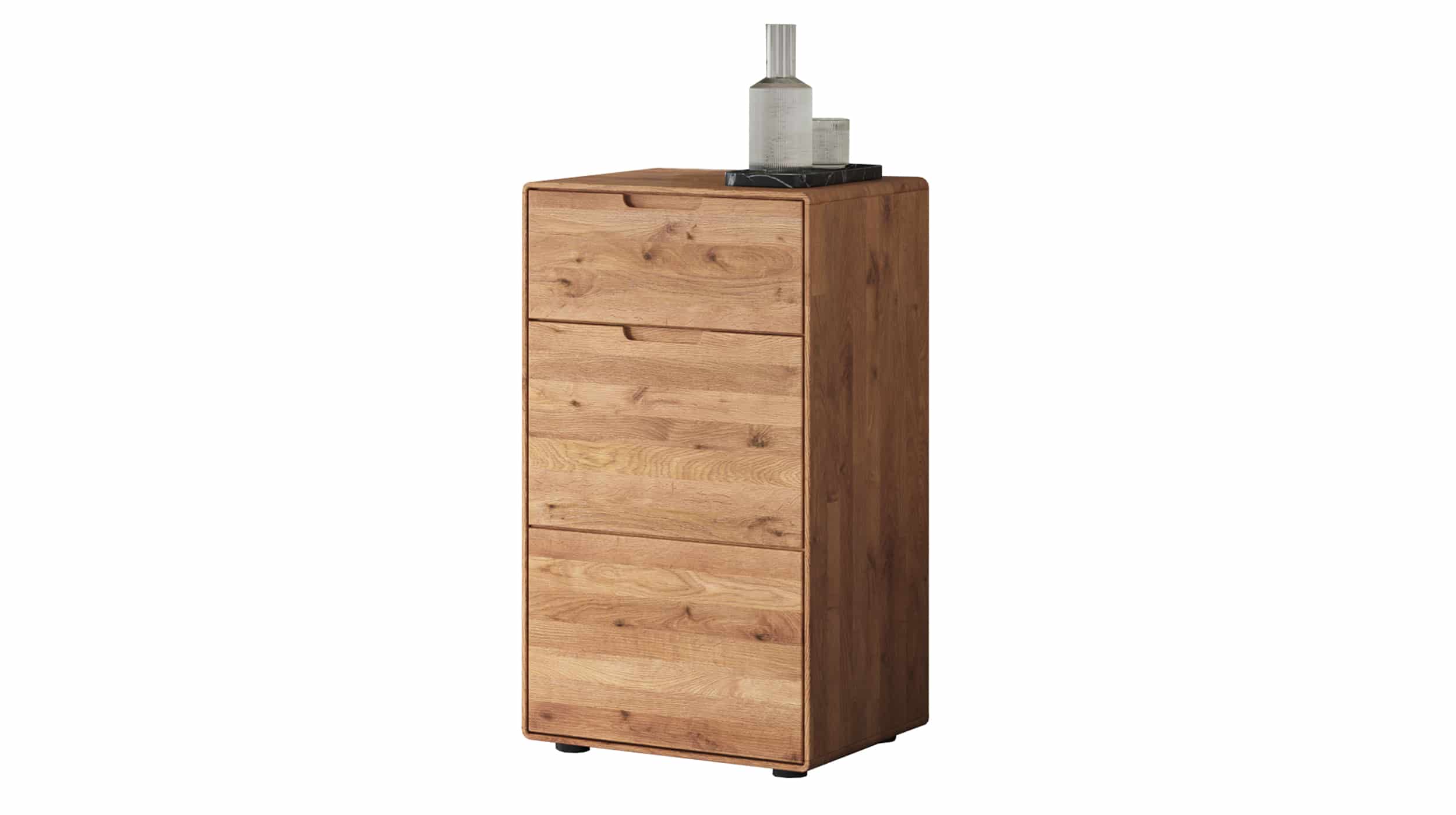 Kommode mit Schublade Wildeiche massiv 51 x 40 cm - LUCAS Kommode mit Schublade Wildeiche massiv 51 x 40 cm - LUCAS