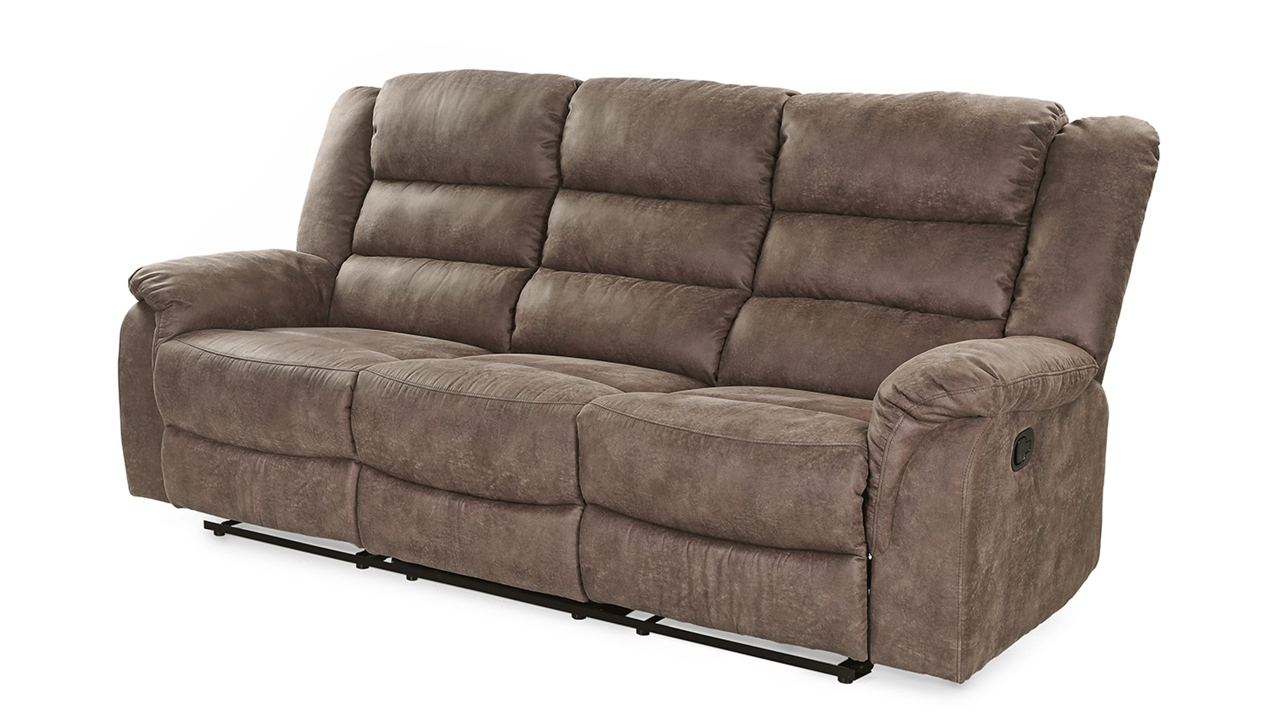 Einzelsofa 3-Sitzer braun 220 cm Liegefunktion - CLEVELAND Einzelsofa 3-Sitzer braun 220 cm Liegefunktion - CLEVELAND