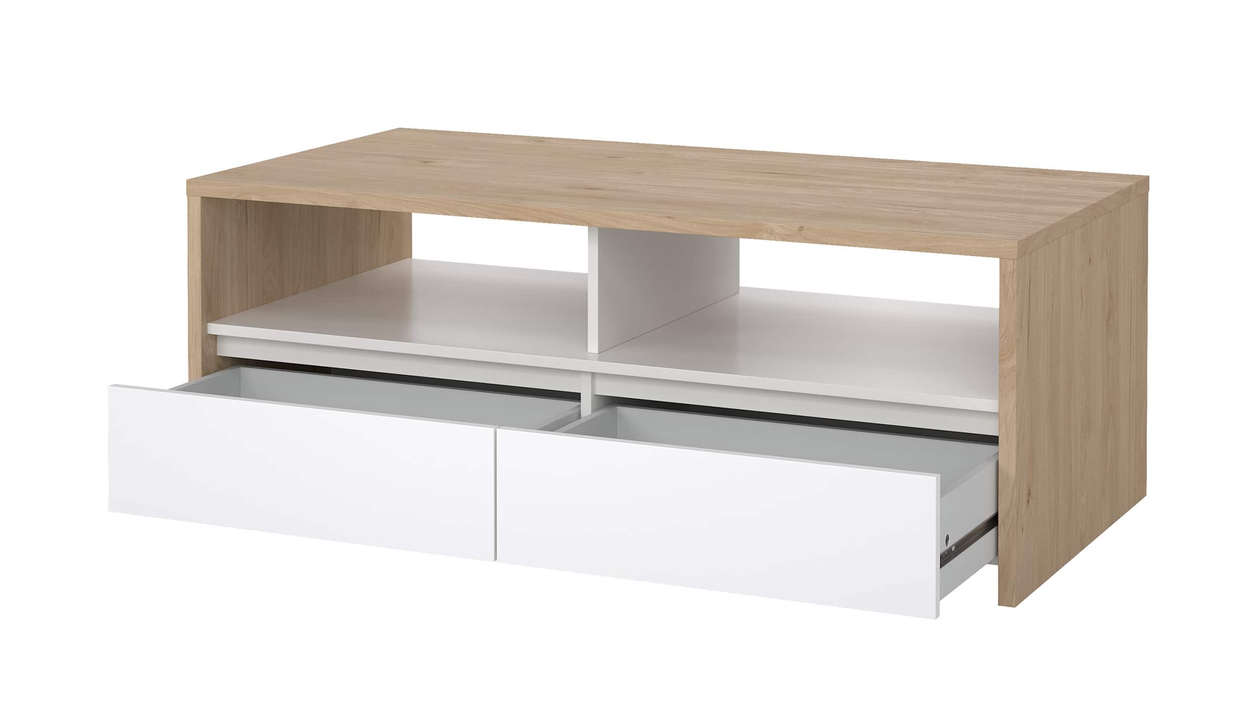 Couchtisch weiß hochglanz - Hickory Jackson - 120 cm - NEXT