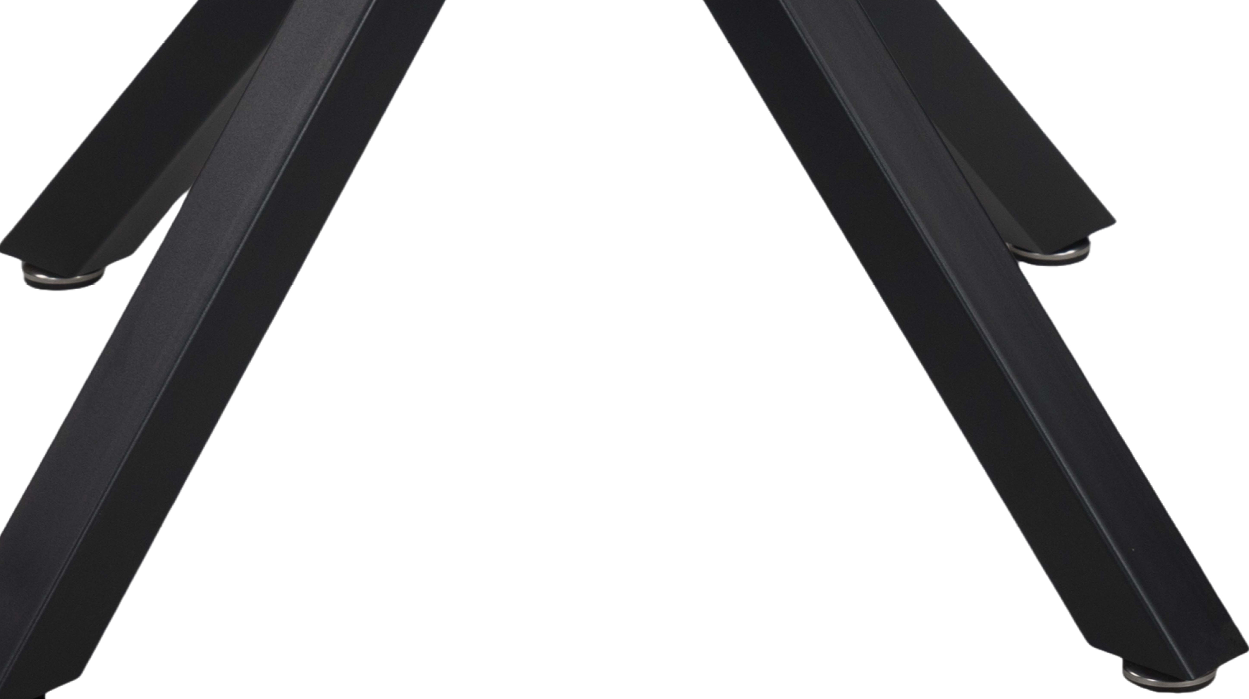 Esstisch Akazie grau - schwarz 100 cm rund - DAMIRA