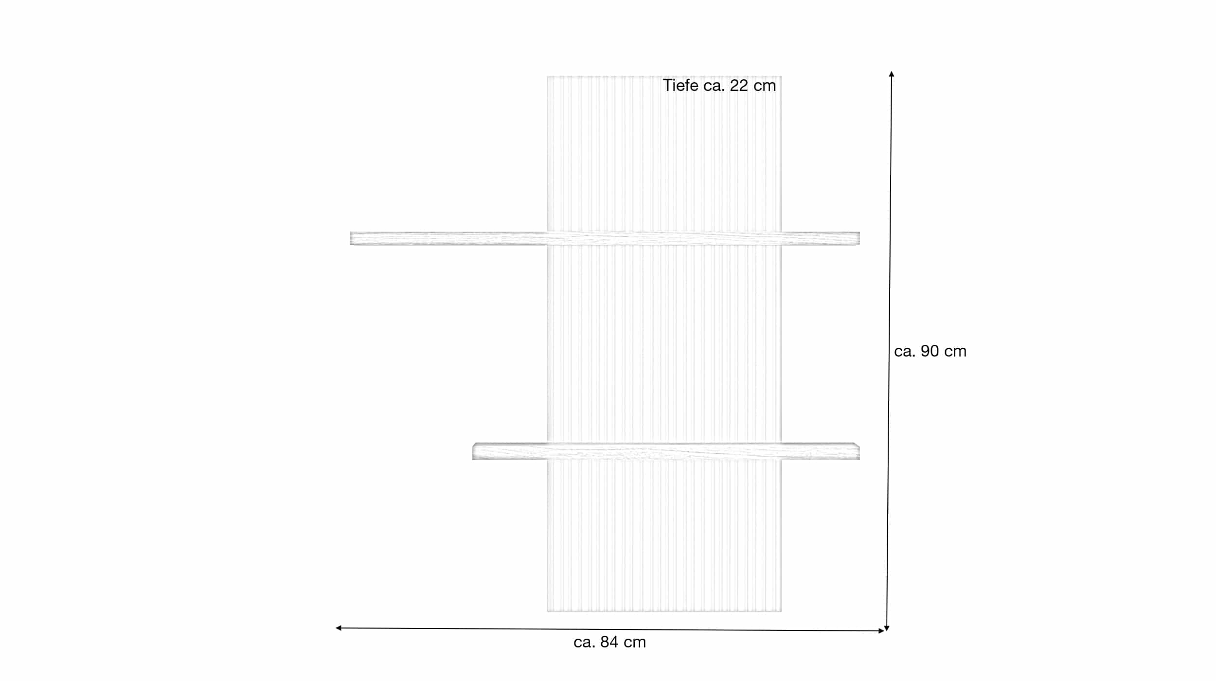 Wandboard grau - Coast Evoke Eiche - 84 cm - MANILLA