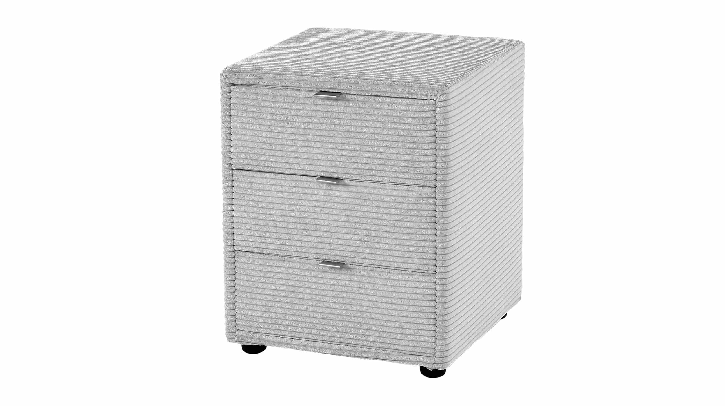 Nachttisch grau - 44 x 45 cm Nachtkommode - LORE Nachttisch grau - 44 x 45 cm Nachtkommode - LORE