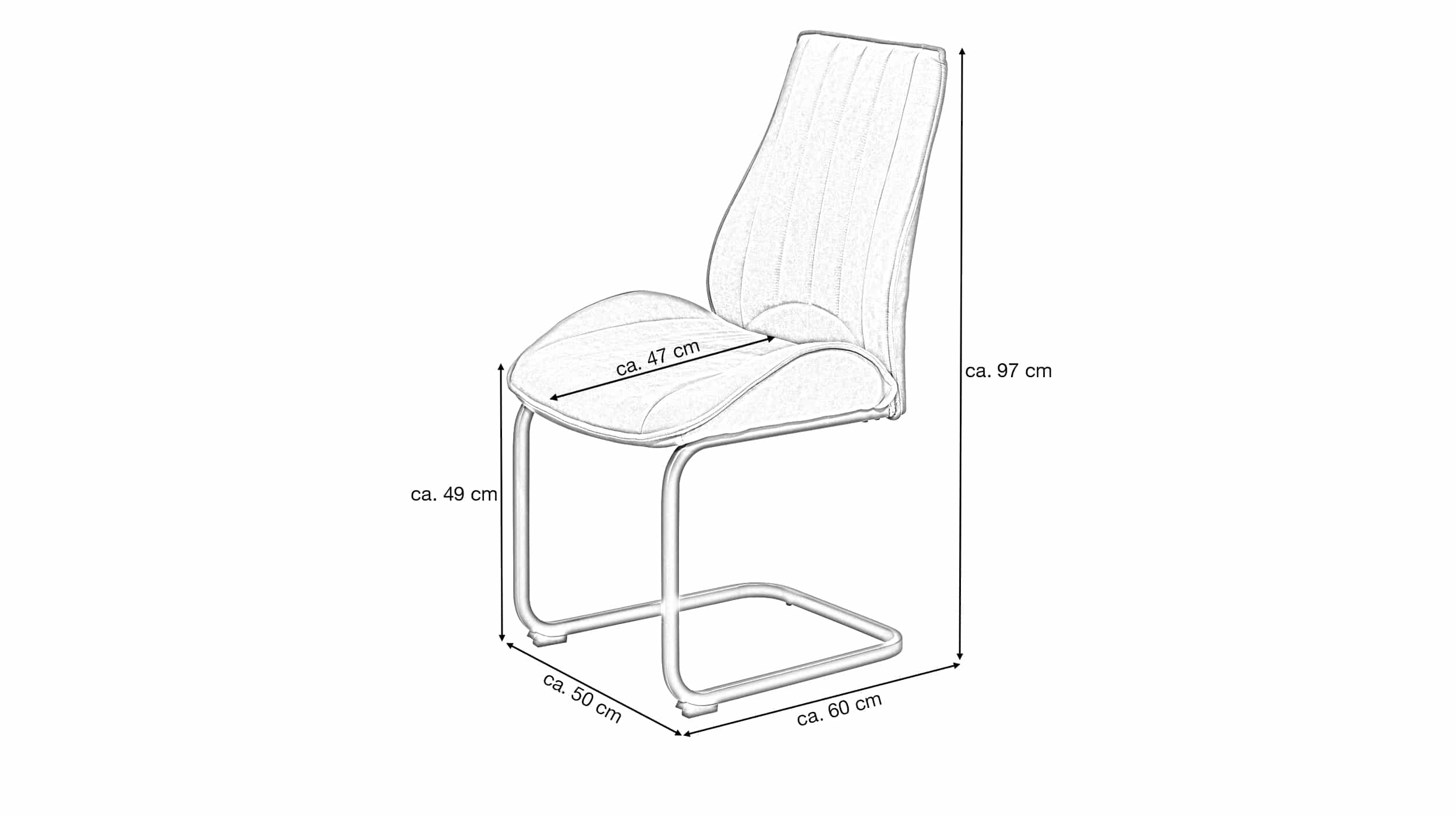 Schwingstuhl anthrazit Microfaser - DETROIT