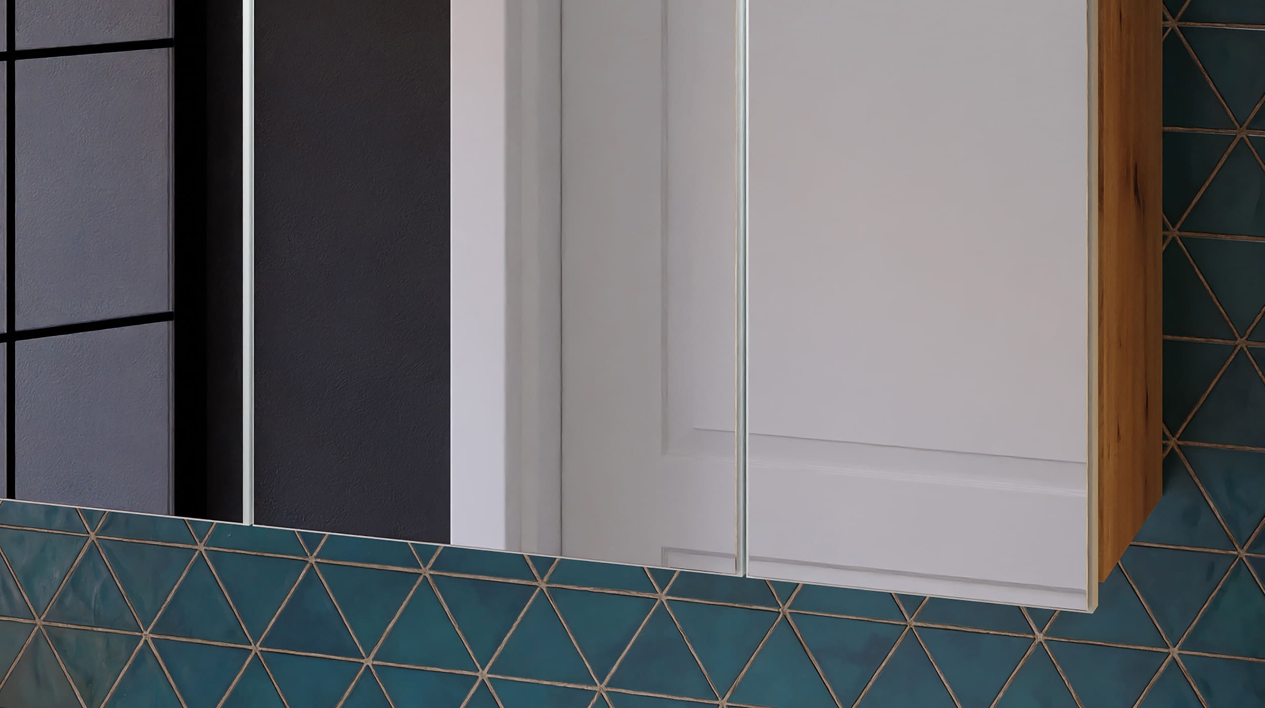 Spiegelschrank mit Beleuchtung Artisan Eiche 68 cm - VERIS
