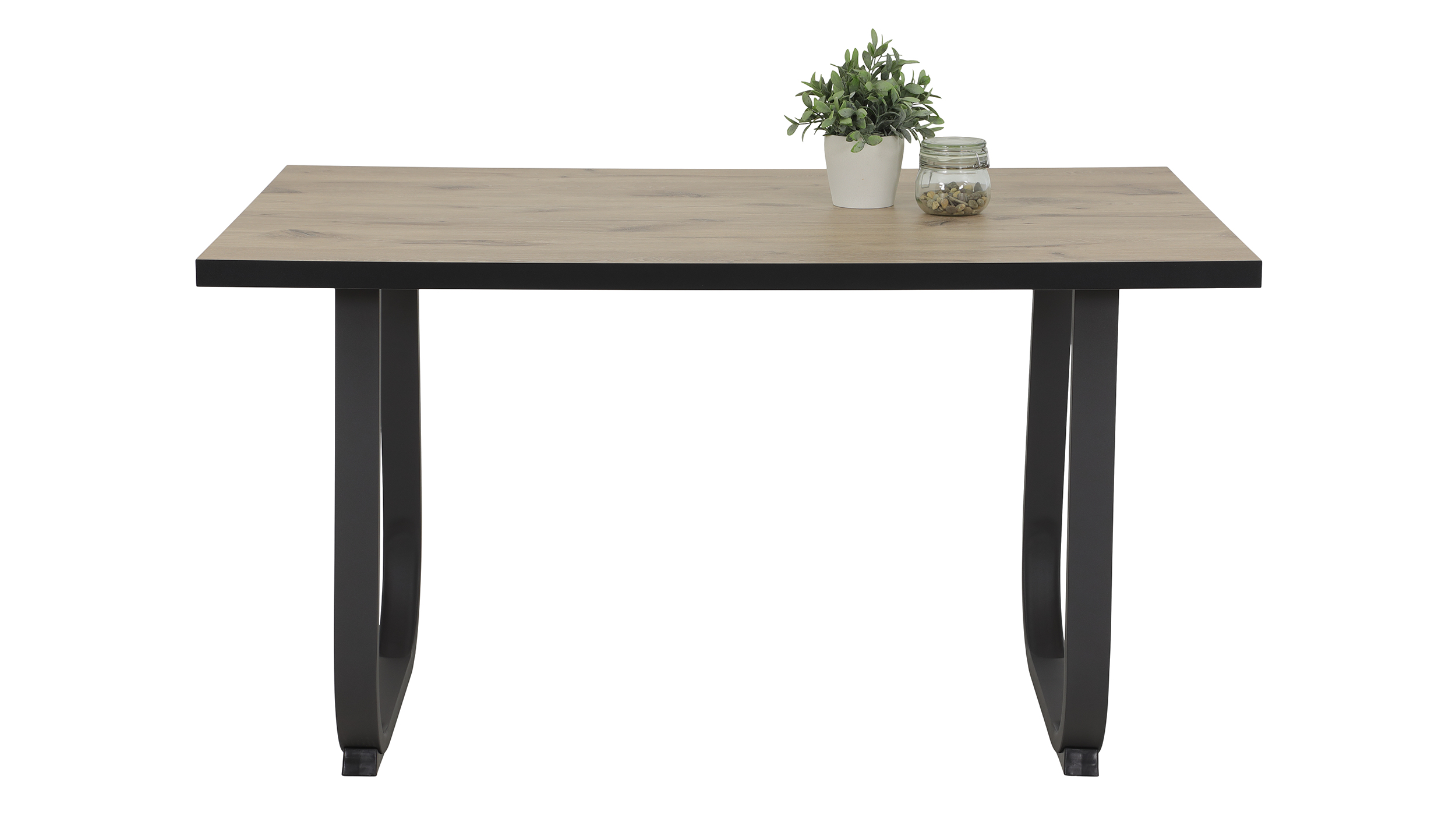 Esstisch Viking Oak 140 x 90 cm Metallkufen U-förmig - LUISE
