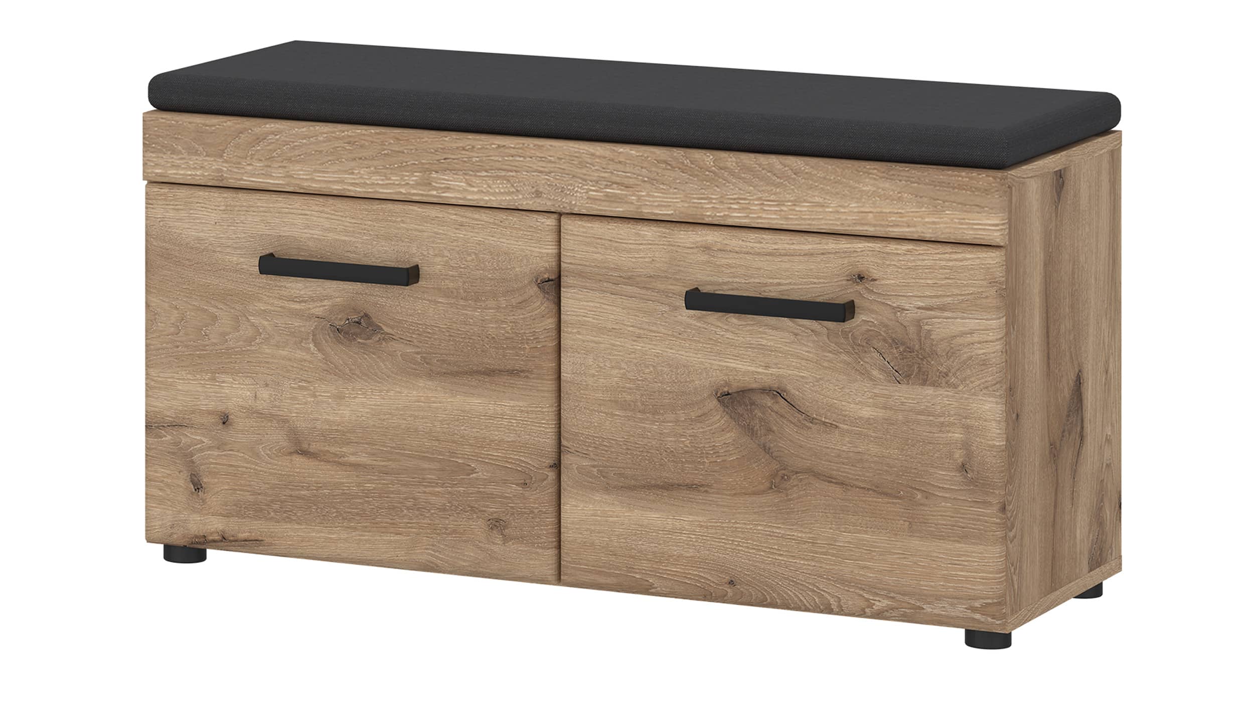 Garderobenbank Viking Eiche - grau 93 cm - GRANO Garderobenbank Viking Eiche - grau 93 cm - GRANO