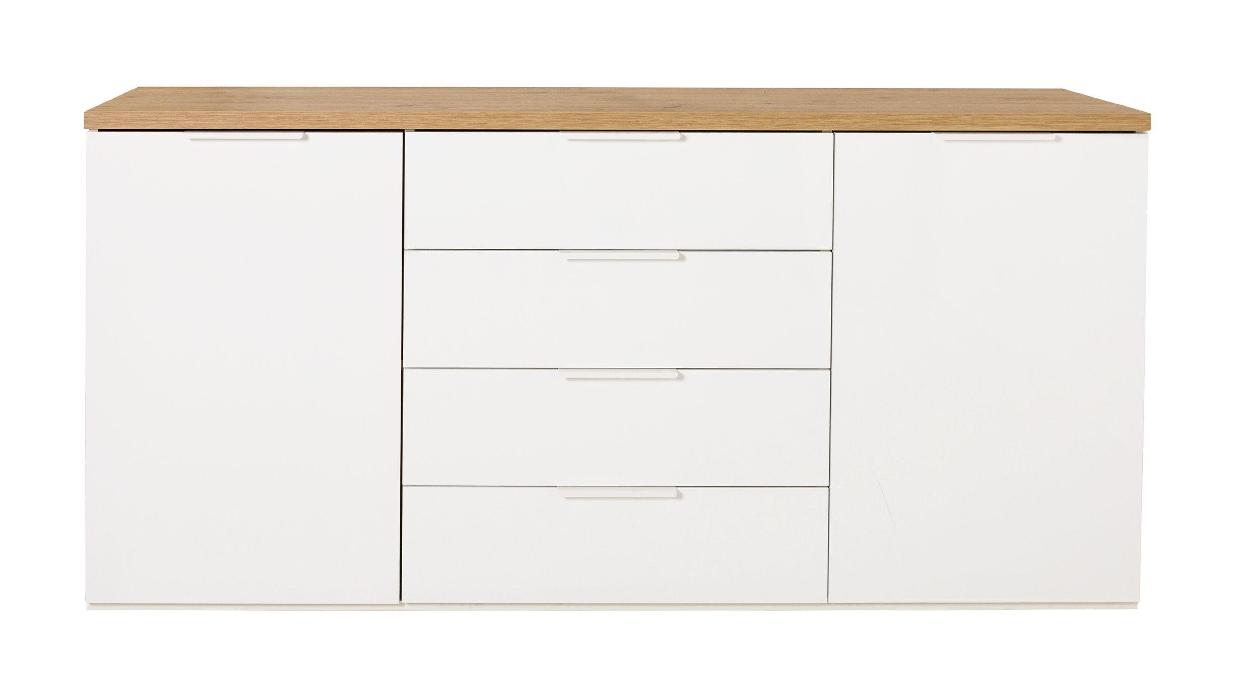 Sideboard Artisan Eiche - weiß hochglanz 171 cm - MUNDI Sideboard Artisan Eiche - weiß hochglanz 171 cm - MUNDI