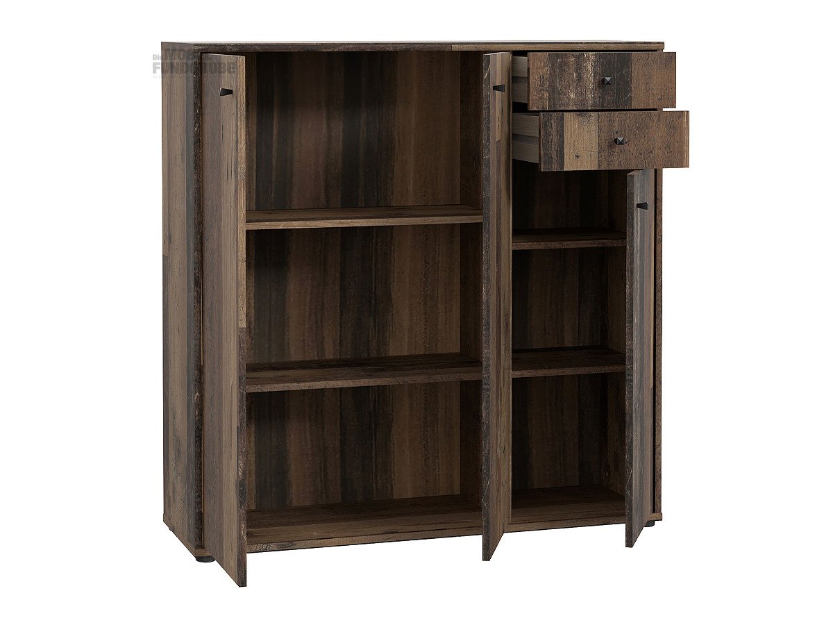 Kommode Old Wood 109 cm 3-türig - TEMPRA