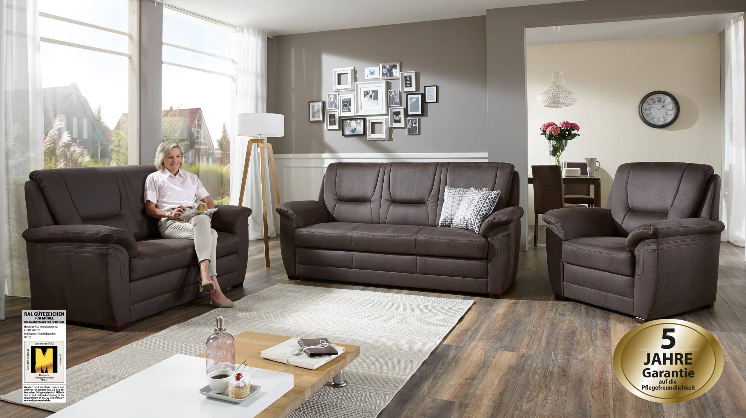 Couchliebe® Wohnlandschaft planbar - nougat - Basis Version A+ - HERMASO