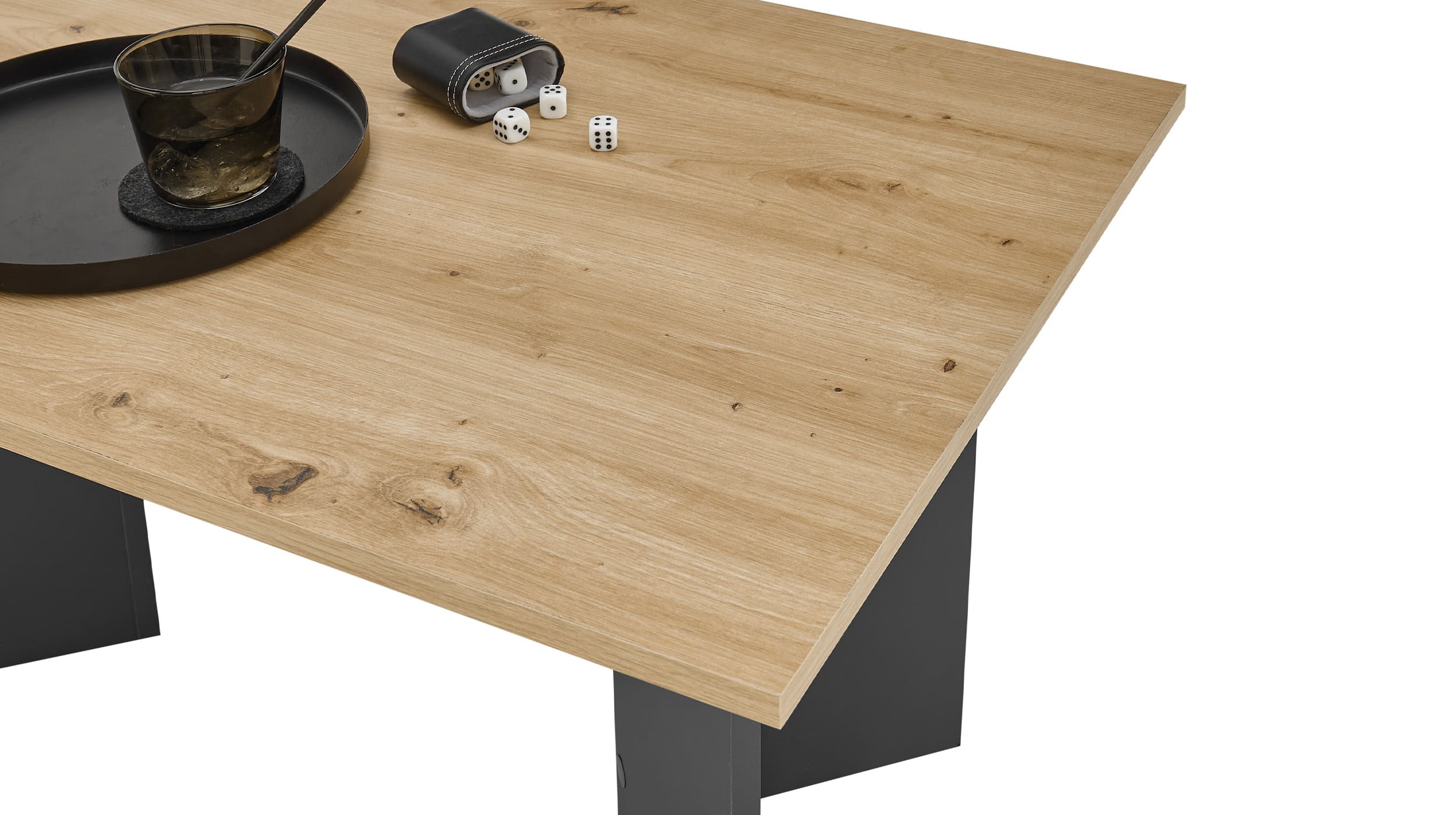 Couchtisch Artisan Eiche - grau - 86 x 58 cm - MINIMAL