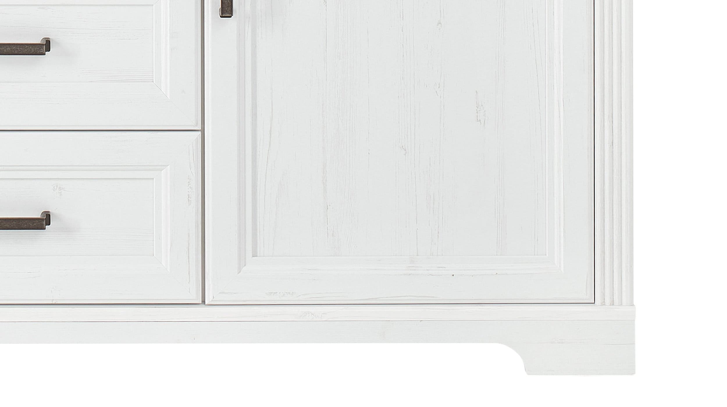 Kommode Pinie weiß - Artisan Eiche - 165 cm - 2-türig - JASMIN