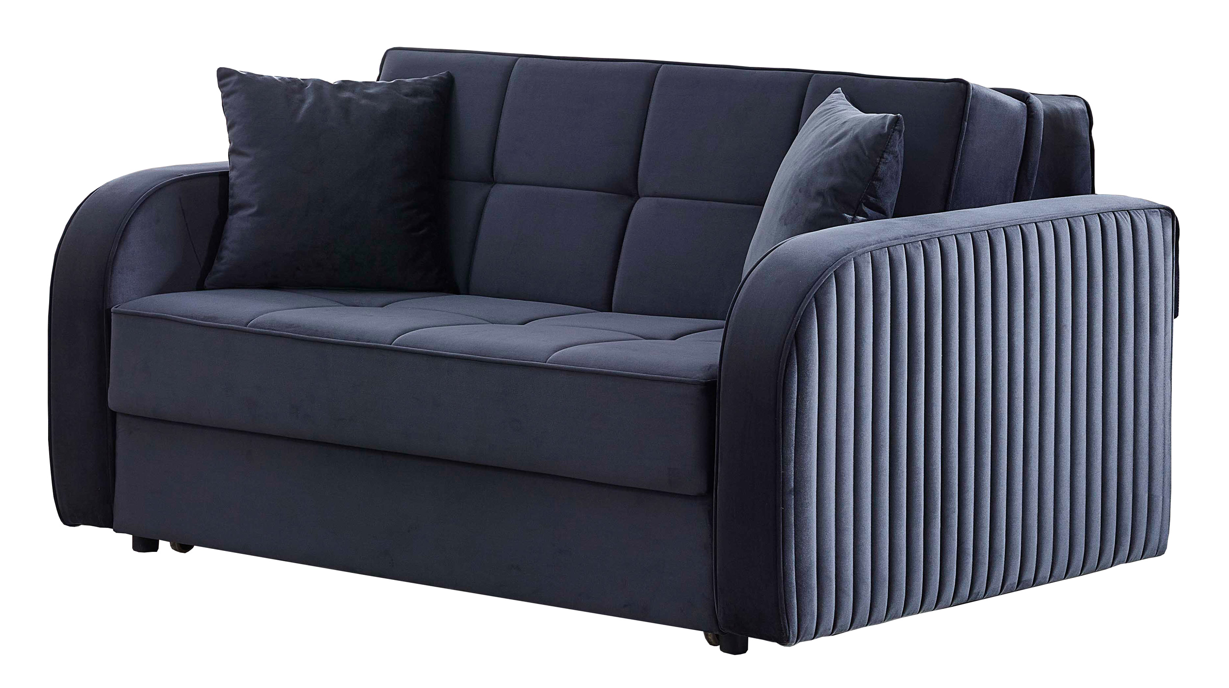 Schlafsofa anthrazit Bettkasten Dauerschläfer 162 cm - FREDERICO Schlafsofa anthrazit Microfaser - 162 cm - FREDERICO