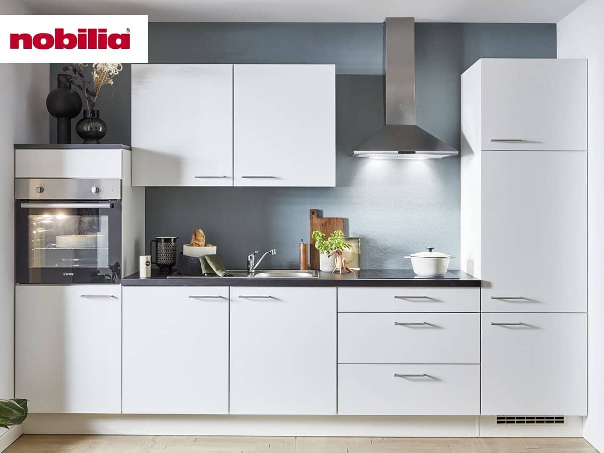 U-Küche  330 cm - mit Geräten - Küchenfronten matt - SPEED