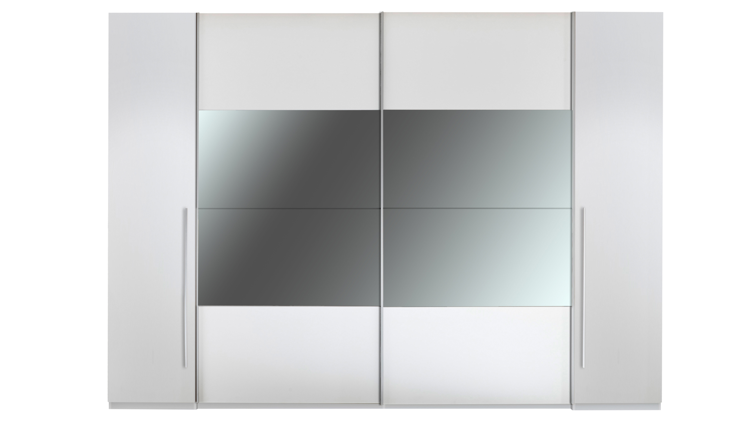 Kleiderschrank mit Spiegel - weiß - 312 cm - MEGA Kleiderschrank mit Spiegel - weiß - 312 cm - MEGA