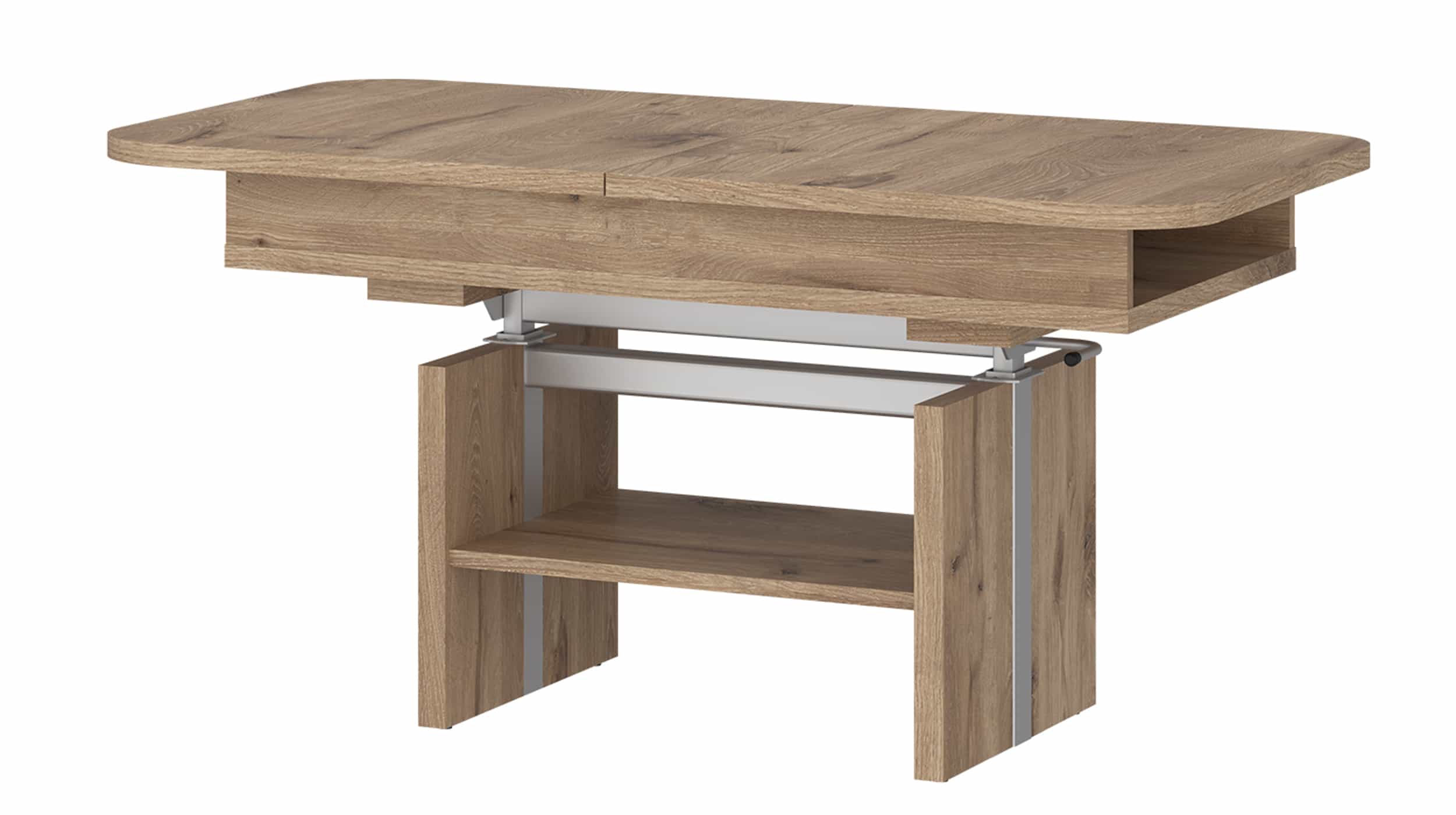 Couchtisch höhenverstellbar Viking Eiche 110 cm - ausziehbar - CORTADO Couchtisch Viking Eiche 110 x 65 cm - ausziehbar - CORTADO