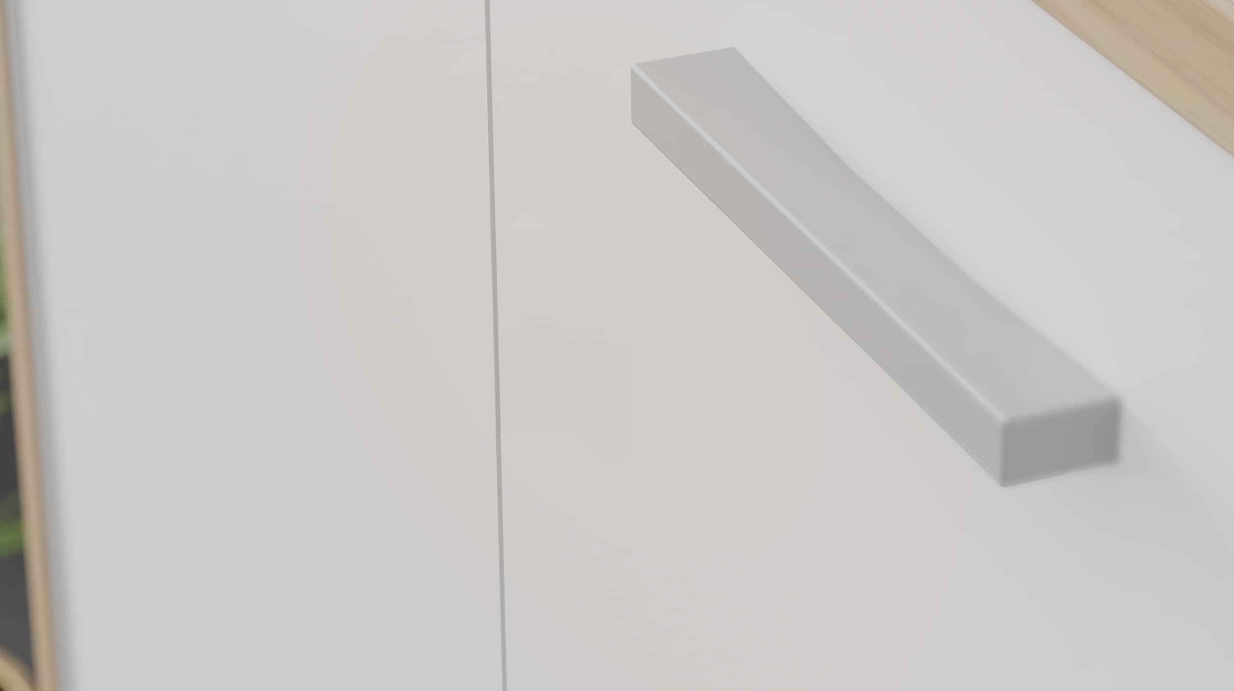 Kommode Artisan Eiche - weiß 85 x 115 cm - KEFLAVIK
