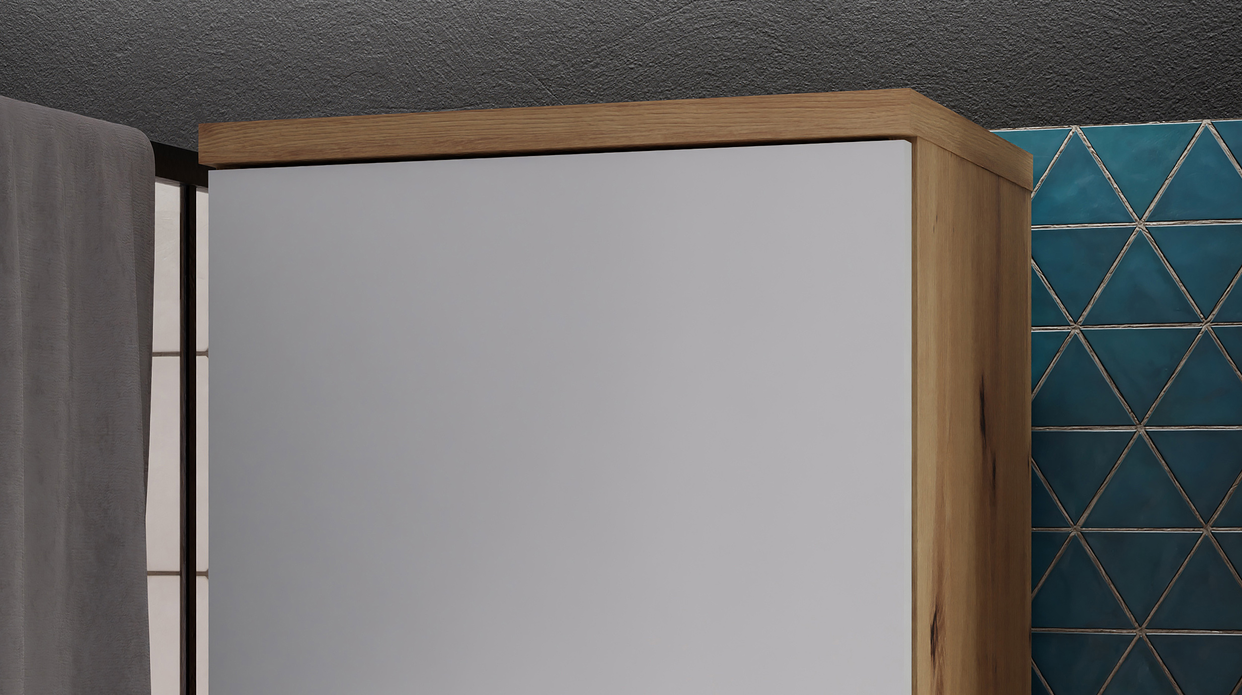 Bad Hängeschrank lichtgrau - Artisan Eiche 40 cm - VERIS
