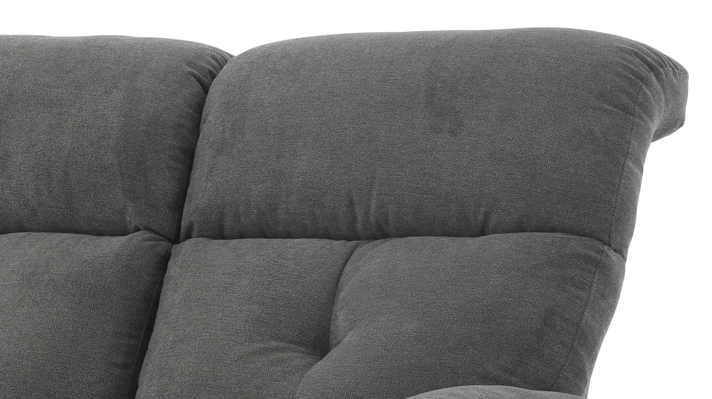 Einzelsofa Microfaser grau 136 cm - Relaxfunktion - RIVERA 