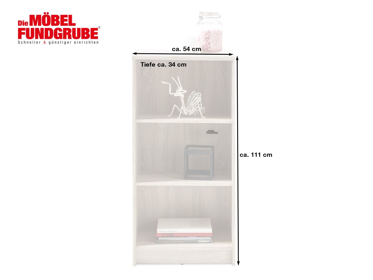 Bücherregal Standregal Sonoma Eiche 54 x 111 cm - OPTIMUS