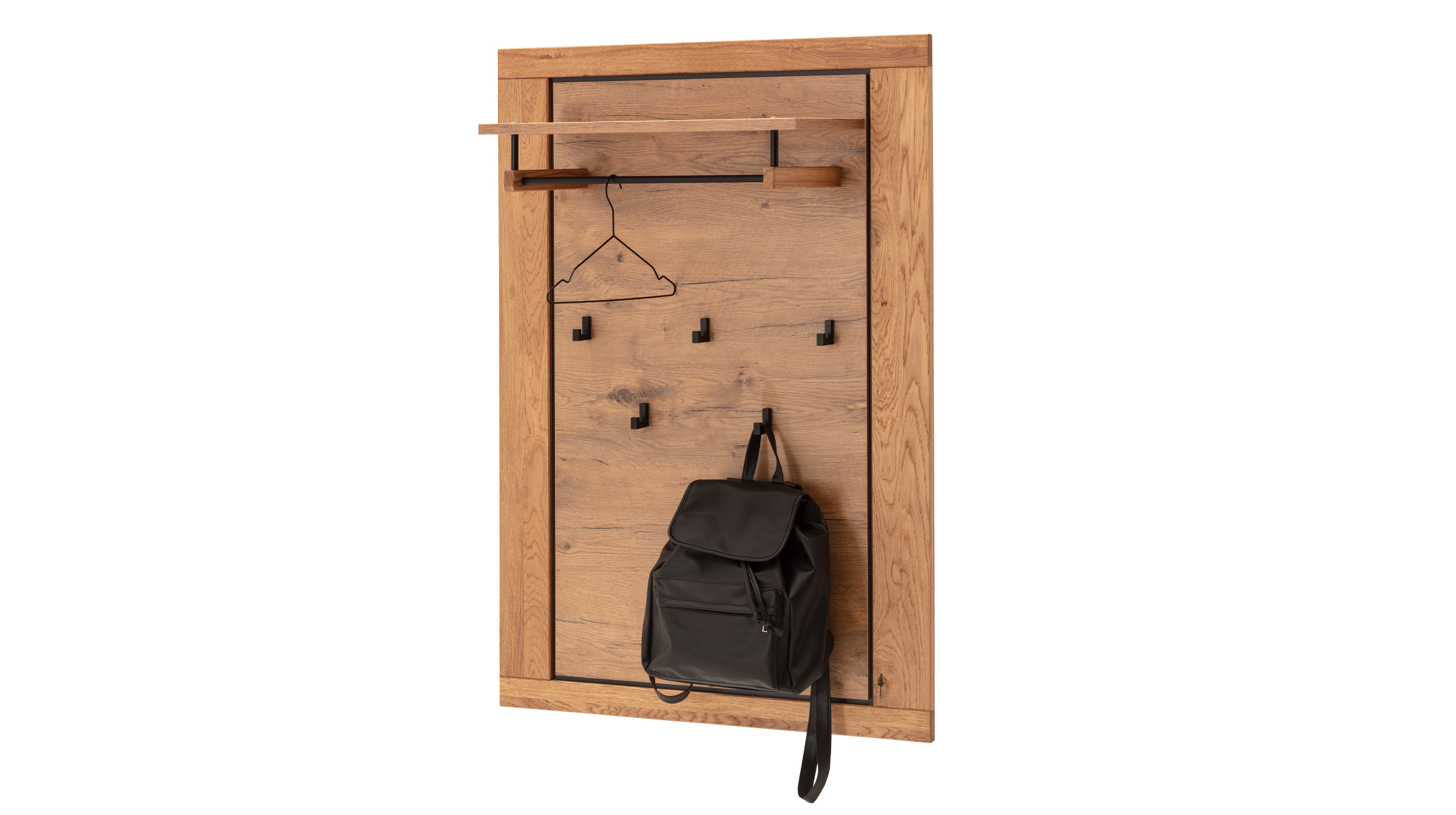 Wandgarderobe Paneele Wildeiche teilmassiv geölt - 80 cm - GRENO Wandgarderobe Paneele Wildeiche teilmassiv geölt - 80 cm - GRENO
