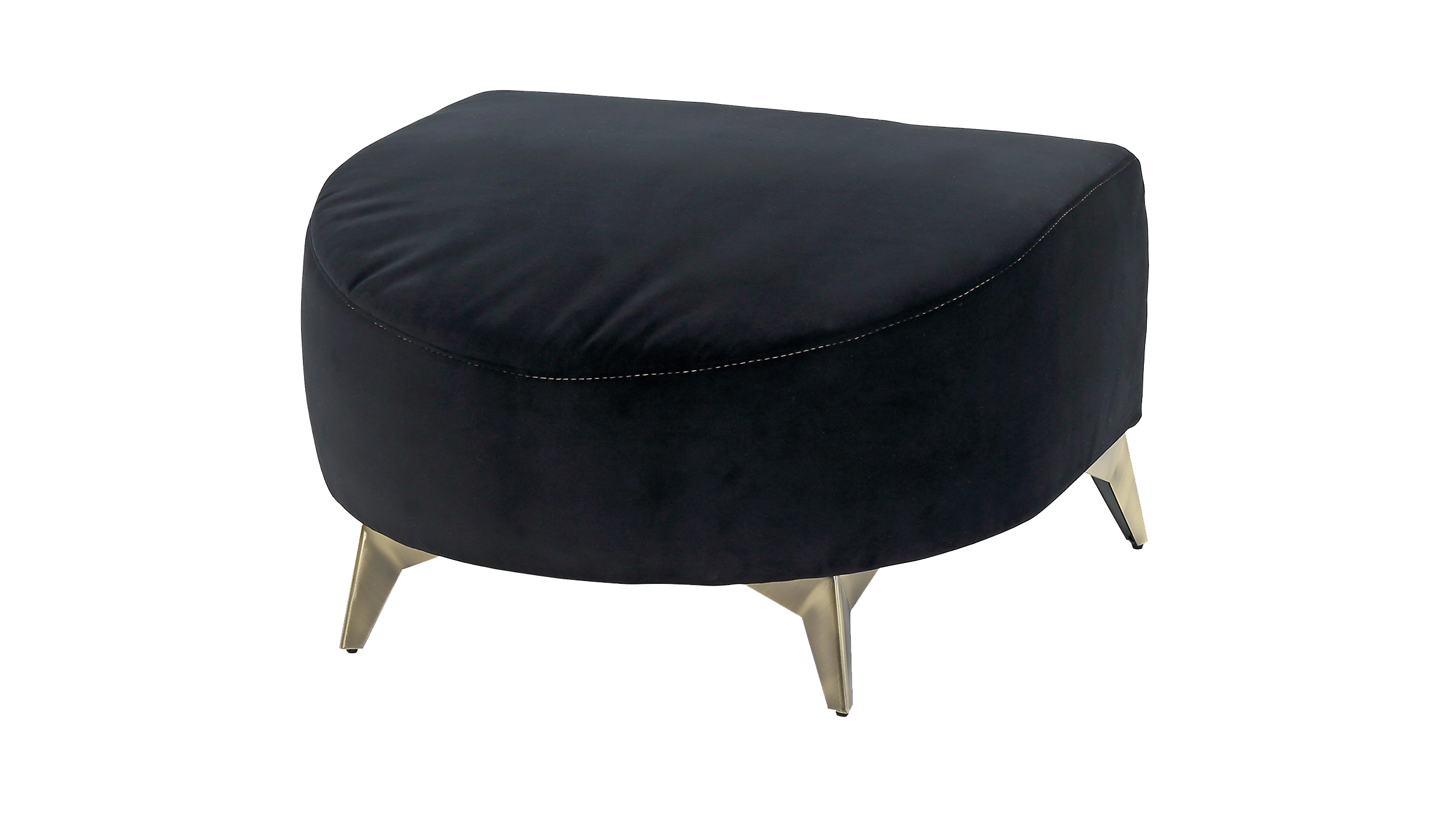 Hocker Sitzhocker 70 x 61 cm Samtstoff schwarz - YORK Hocker Sitzhocker 70 x 61 cm Samtstoff schwarz - YORK