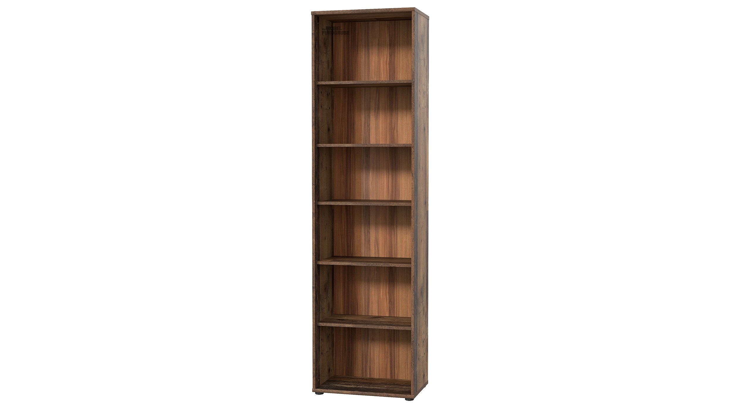 Bücherregal Standregal Old Wood 198 x 35 cm - TEMPRA Bücherregal Standregal Old Wood 198 x 35 cm - TEMPRA