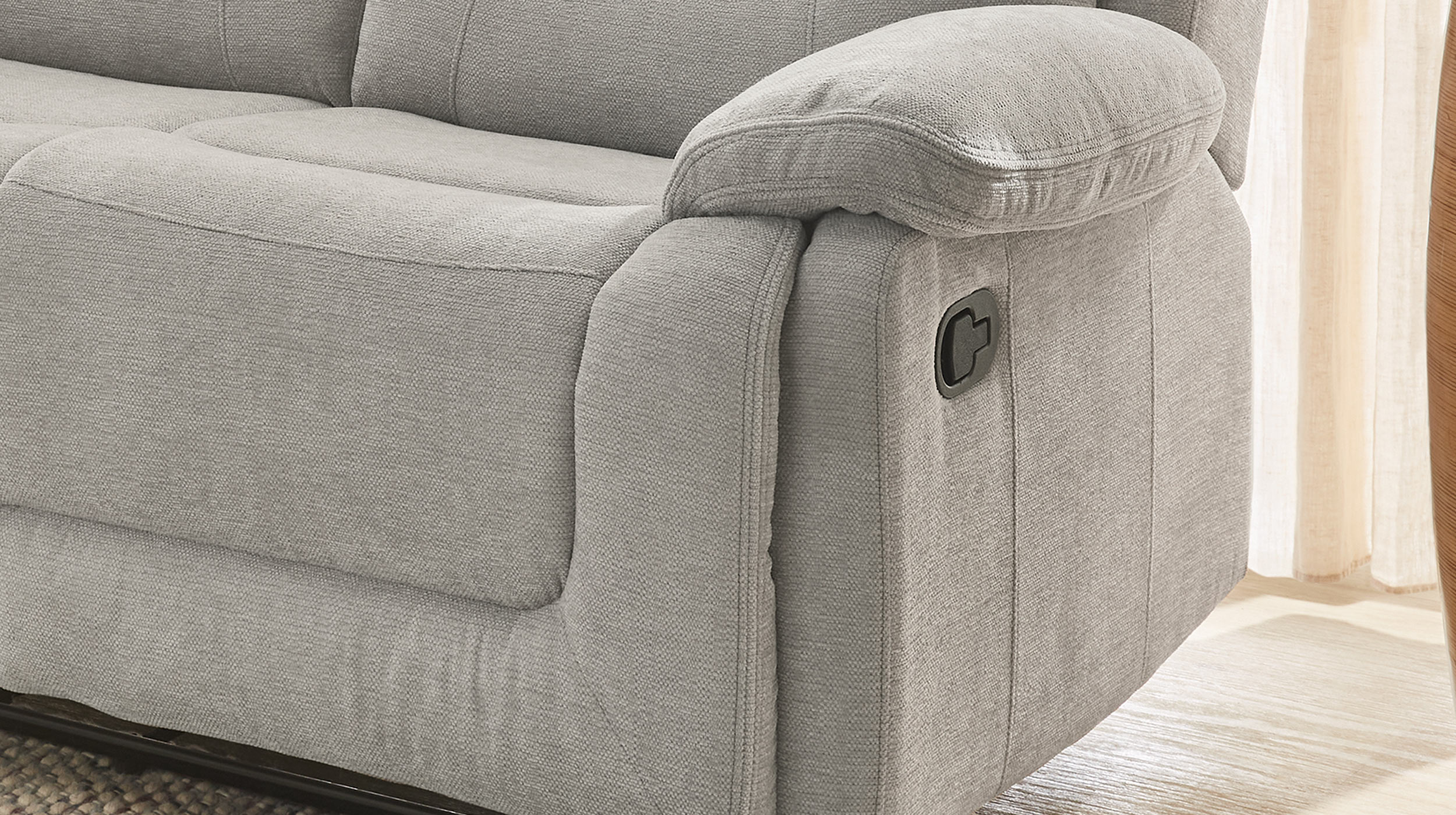 Einzelsofa 2-Sitzer grau 162 cm - mit Relaxfunktion - SYLT