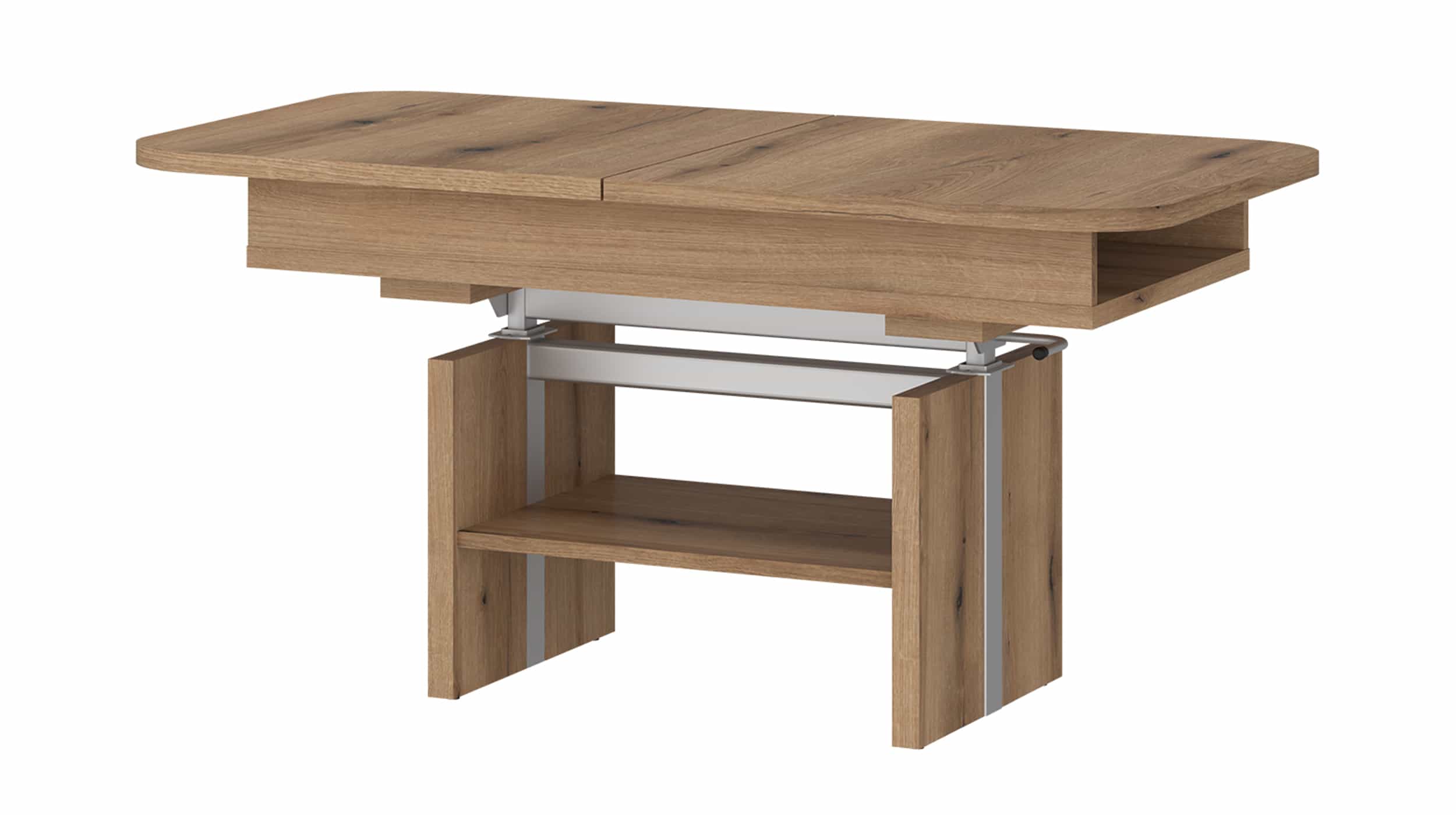 Couchtisch höhenverstellbar Eiche 110 cm - ausziehbar - CORTADO Couchtisch Eiche 110 x 65 cm - ausziehbar - CORTADO
