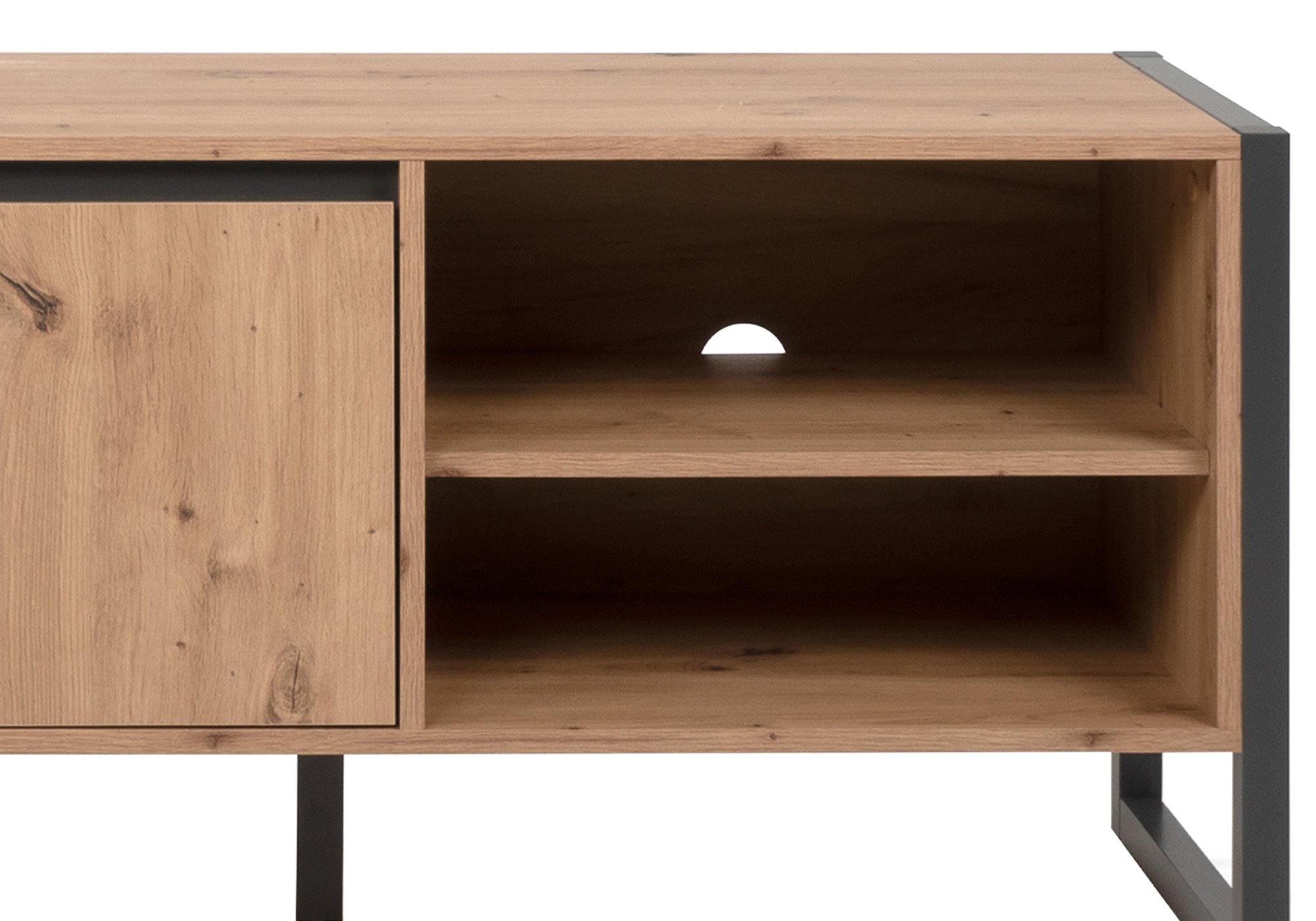 TV - Lowboard 160 cm Artisan Eiche - anthrazit - DENVER