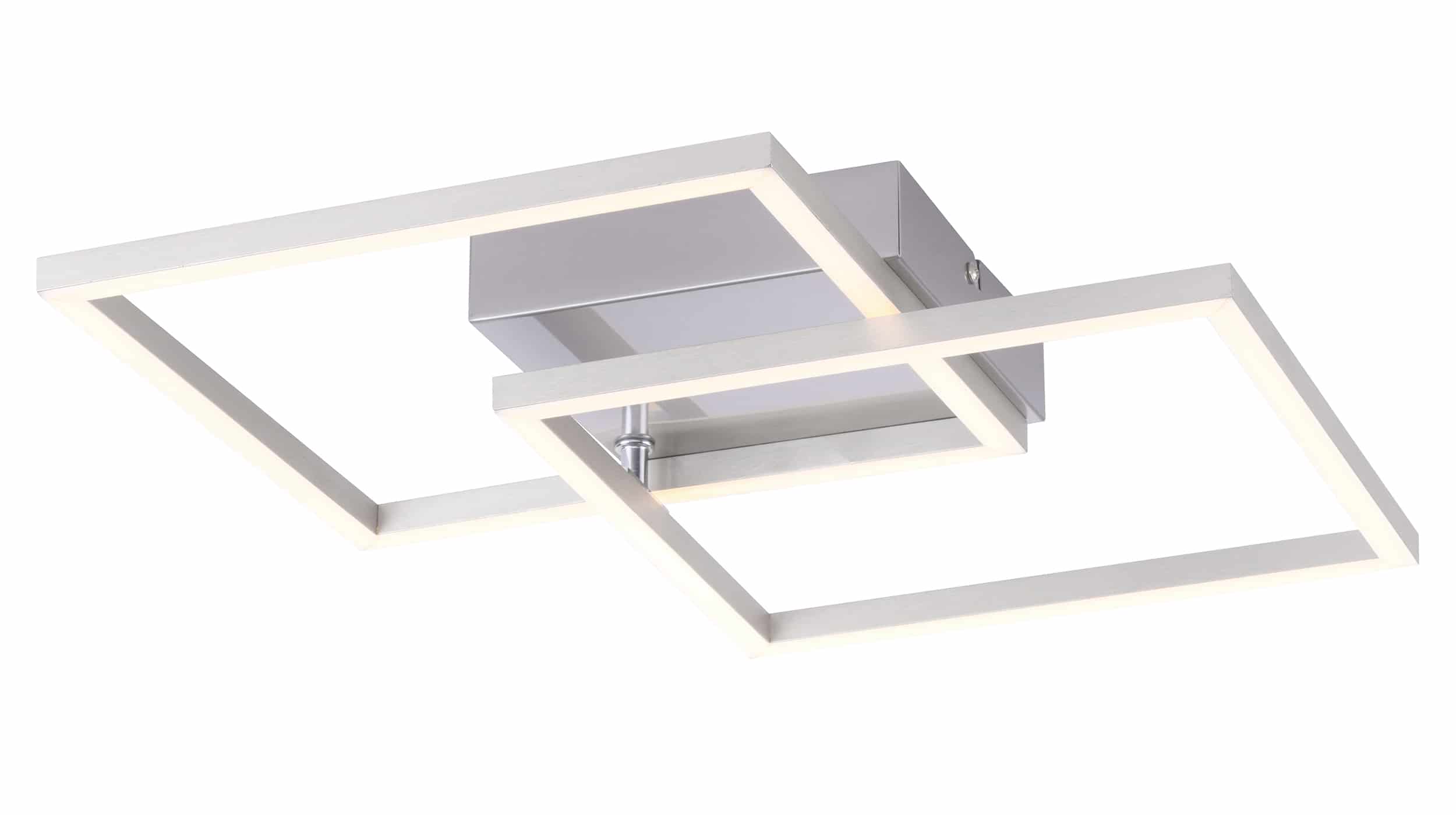 Deckenleuchte stahlfarben 36 x 7 cm 2 LED Paneele drehbar - IVEN Deckenleuchte stahl 36 x 7 cm 2 LED Paneele drehbar - IVEN