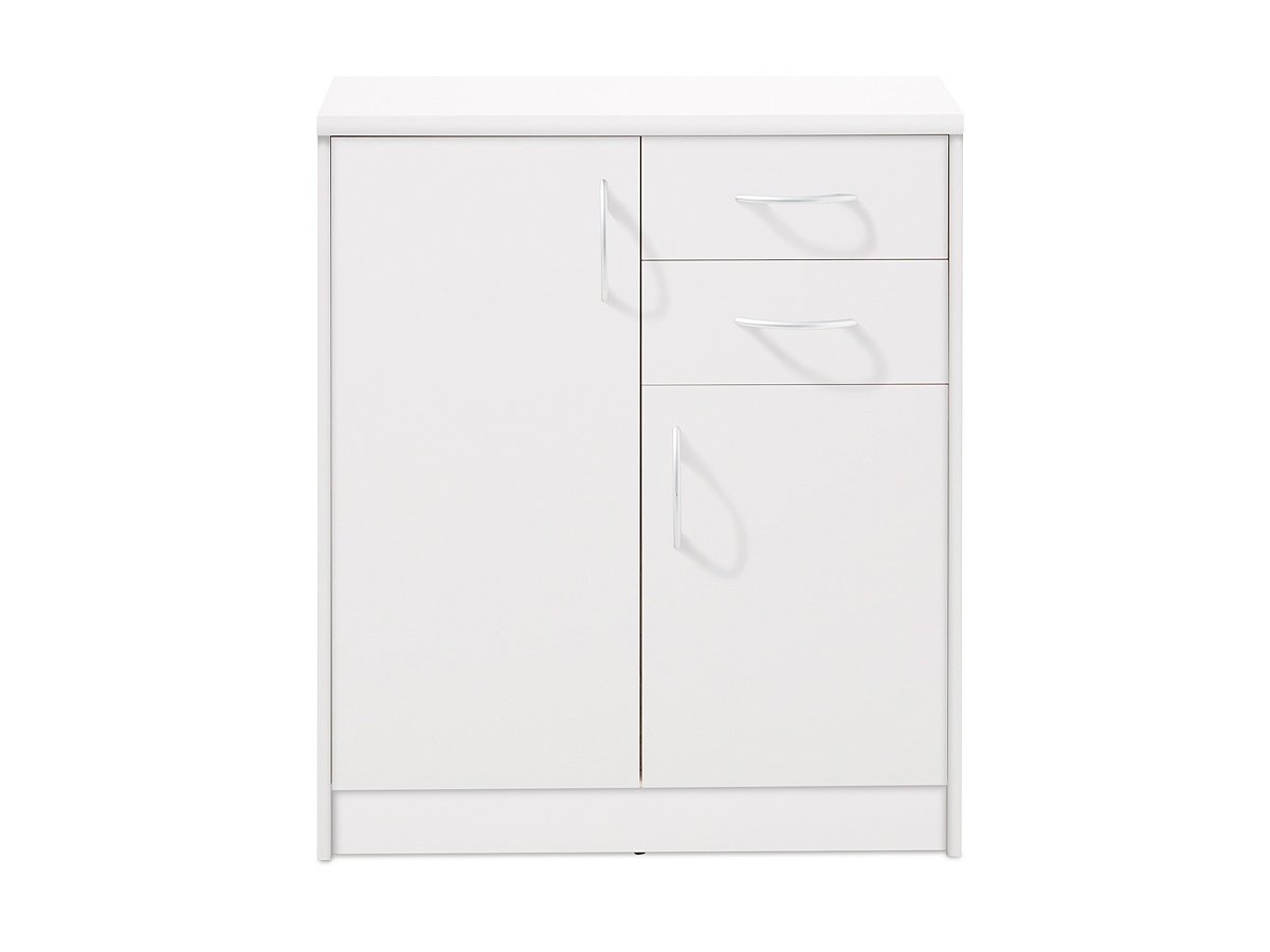 Kommode mit 2 Schubladen weiß 74 cm - OPTIMUS Kommode mit 2 Schubladen weiß 74 cm - OPTIMUS