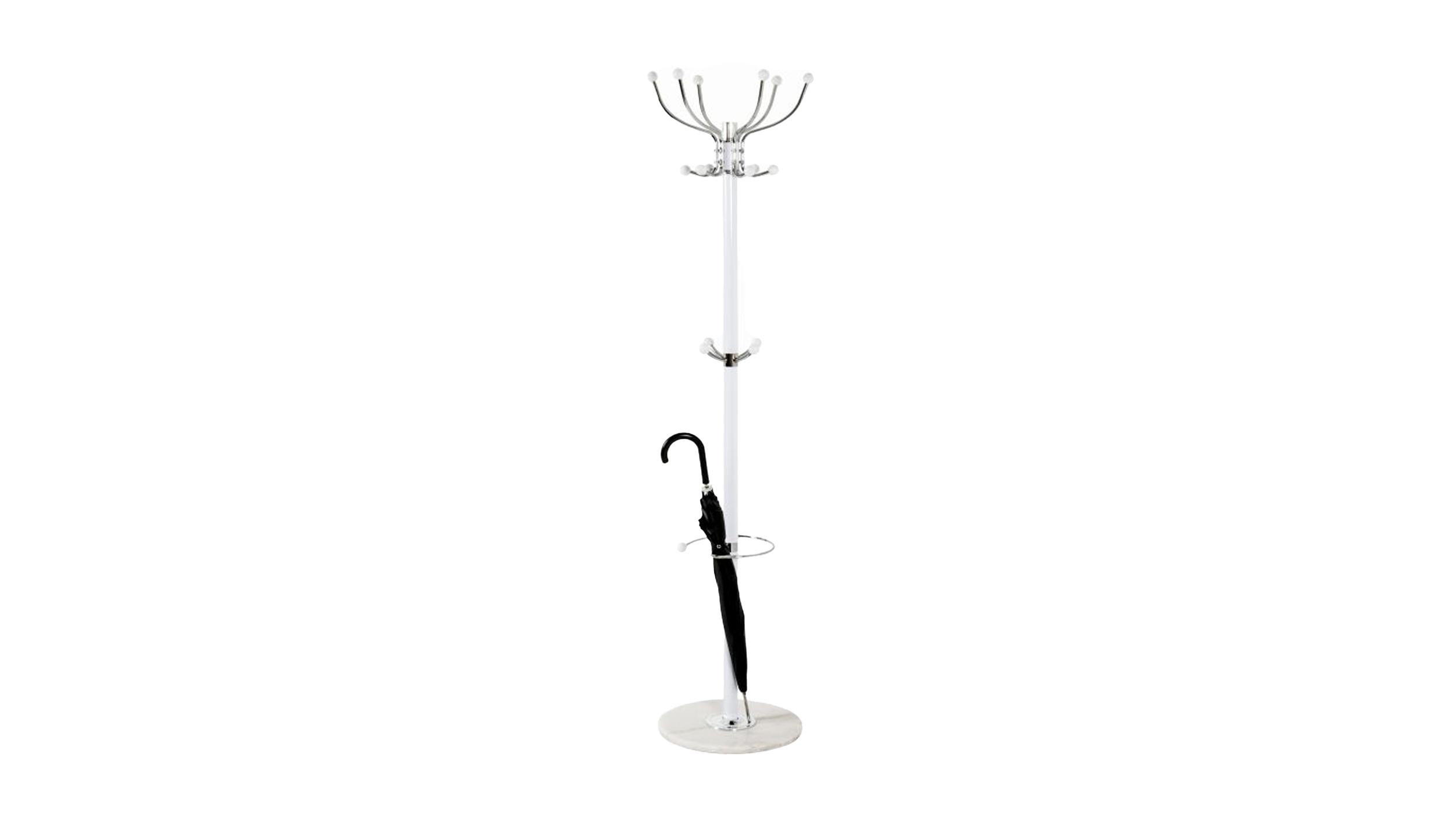 Kleiderständer weiß - chrom 38 cm Breite - MECKIE Kleiderständer weiß - chrom 38 cm Breite - MECKIE