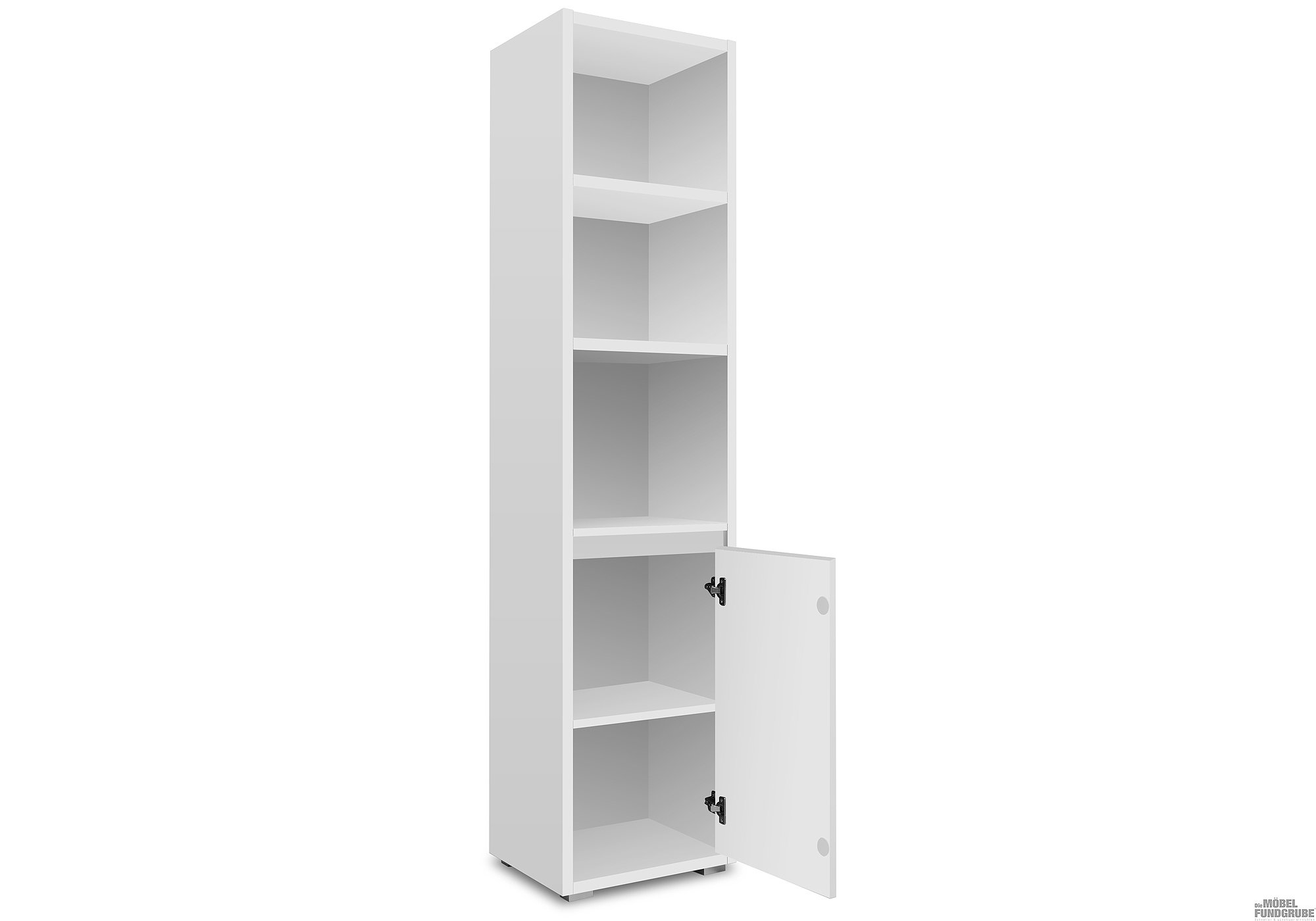 Bücherregal Standregal weiß 45 x 191 cm 1 Schranktür - IMAGE